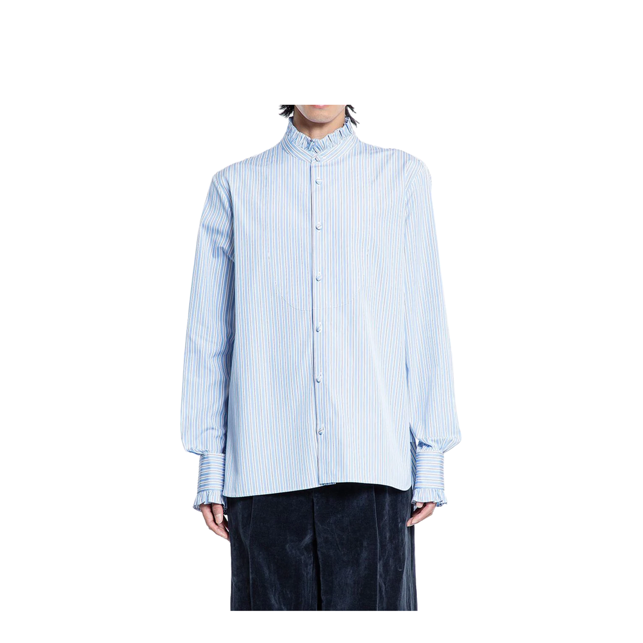 Men's Striped Shirts Blue