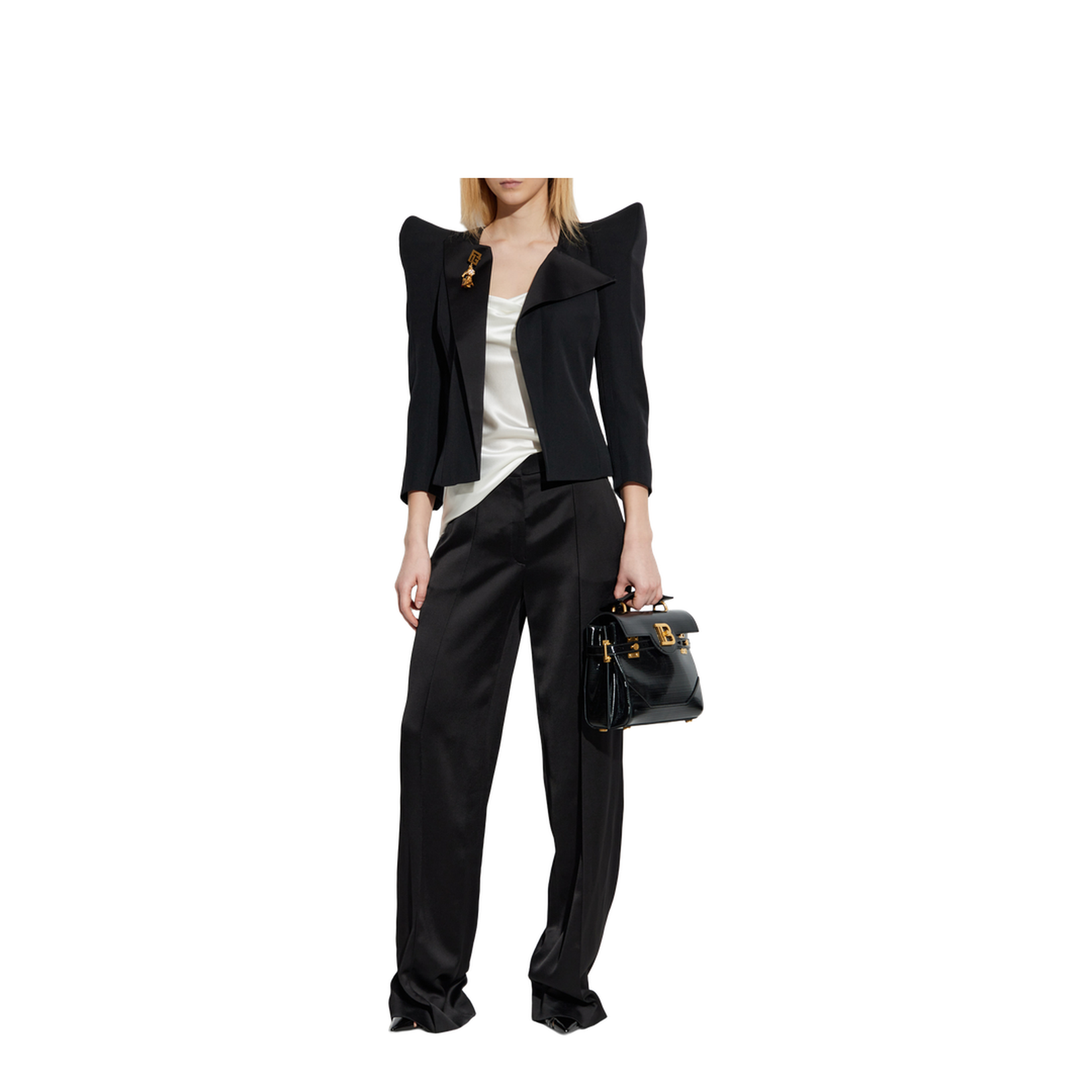 Trousers with stitching on the legs