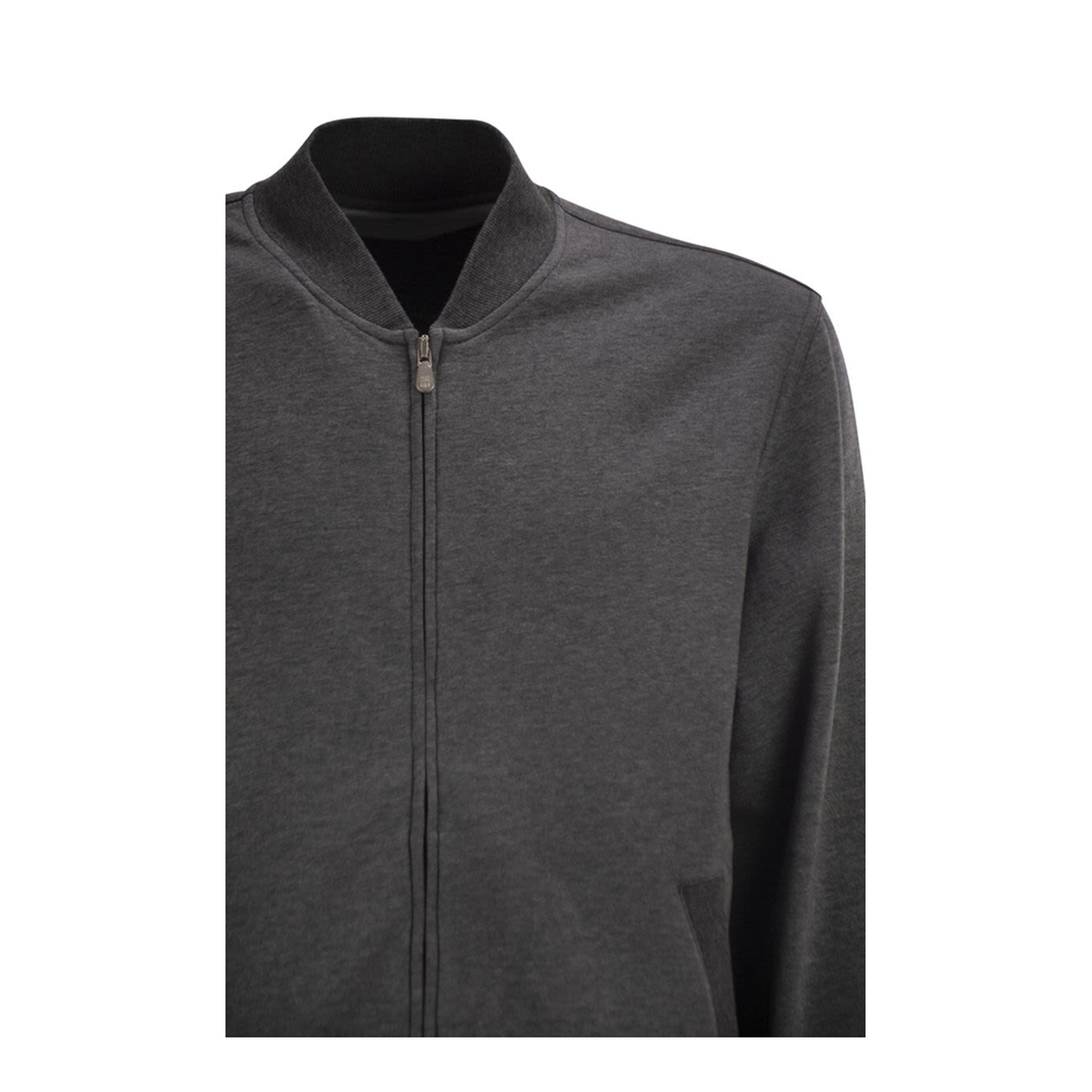 Techno Cotton Fleece Topwear with Zip