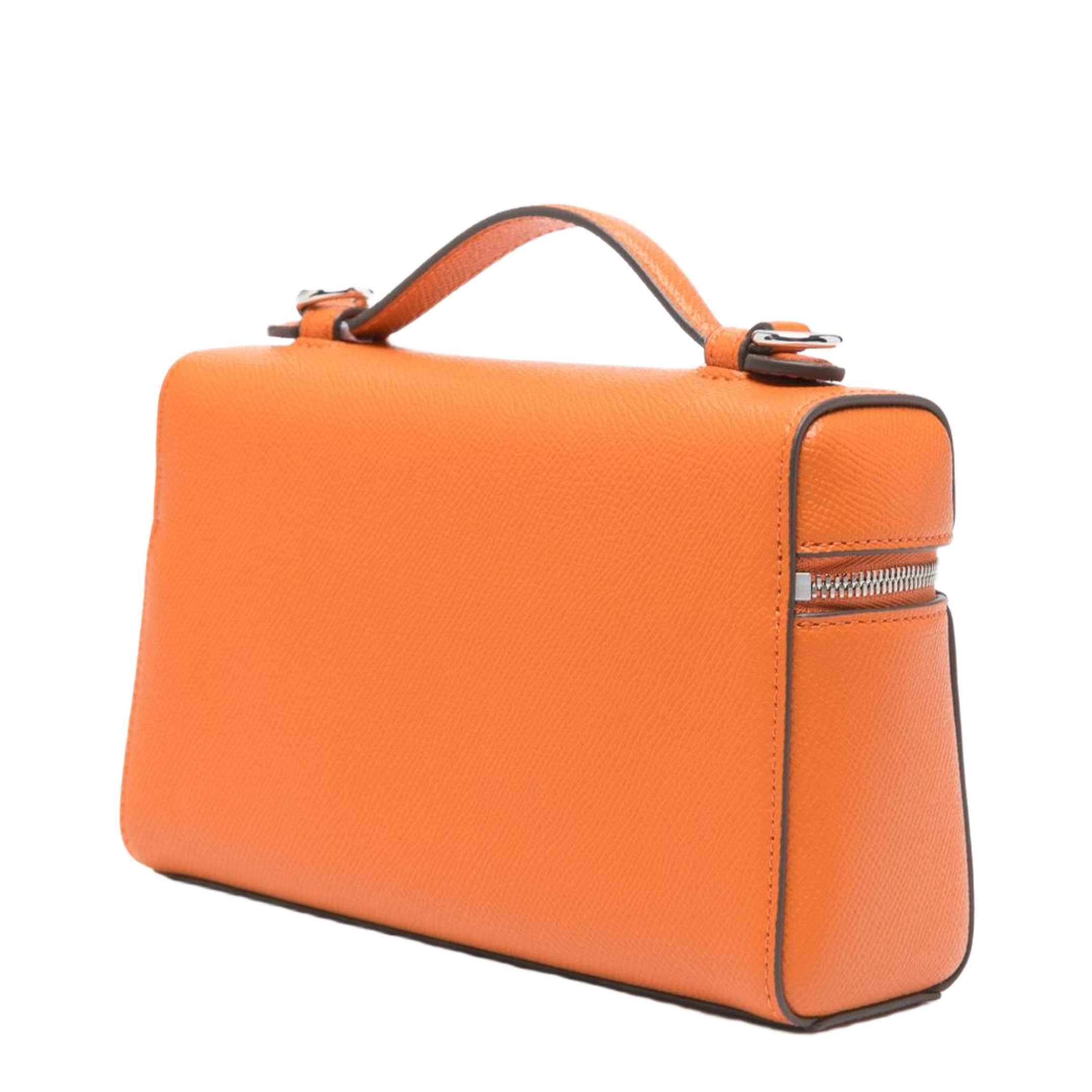 Romy Slim Saffiano Top-Handle Bag - Orange