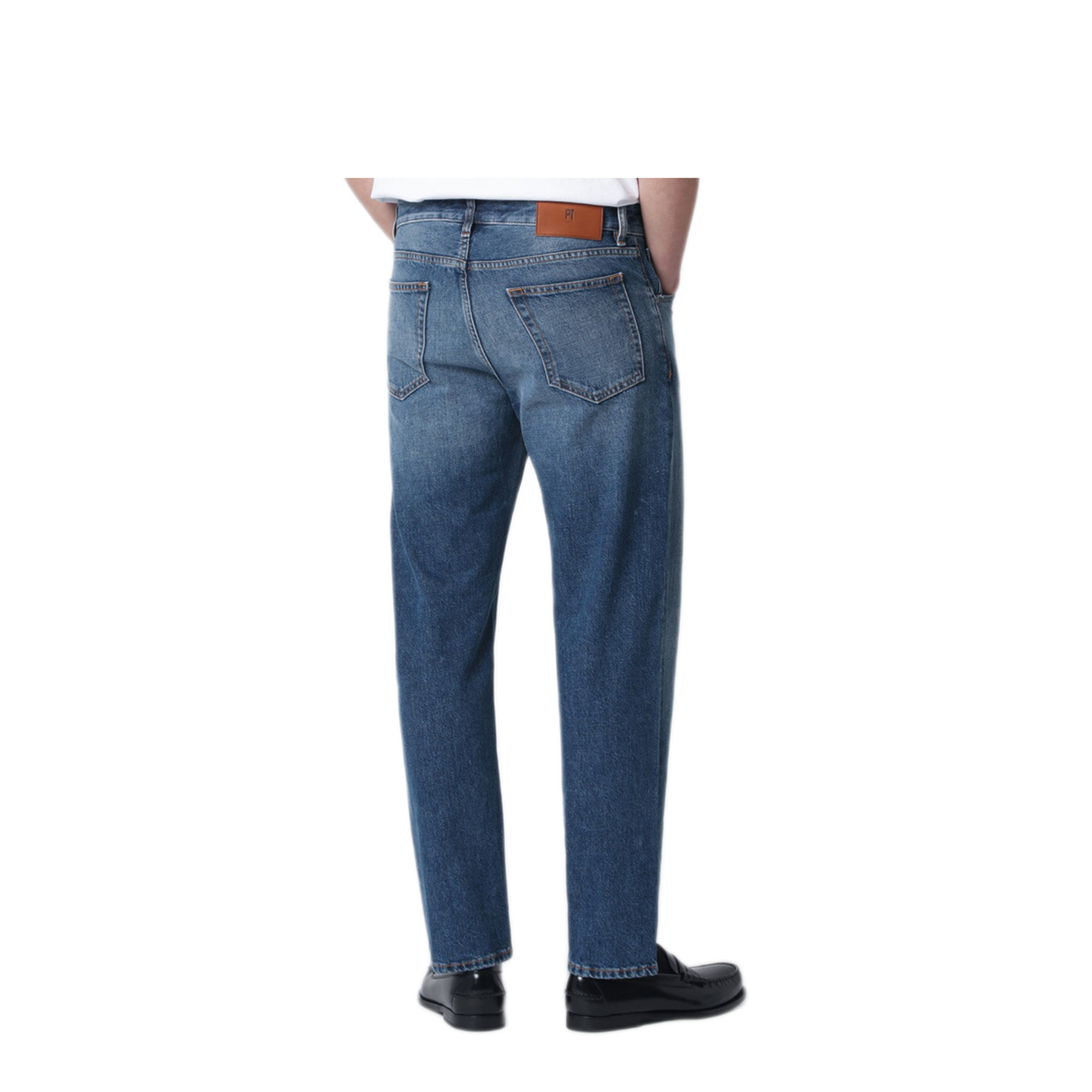 MAYFEYR - PT Torino - Mid Blue Washed Rebel Jeans - C5RP05B0OA5110MI31