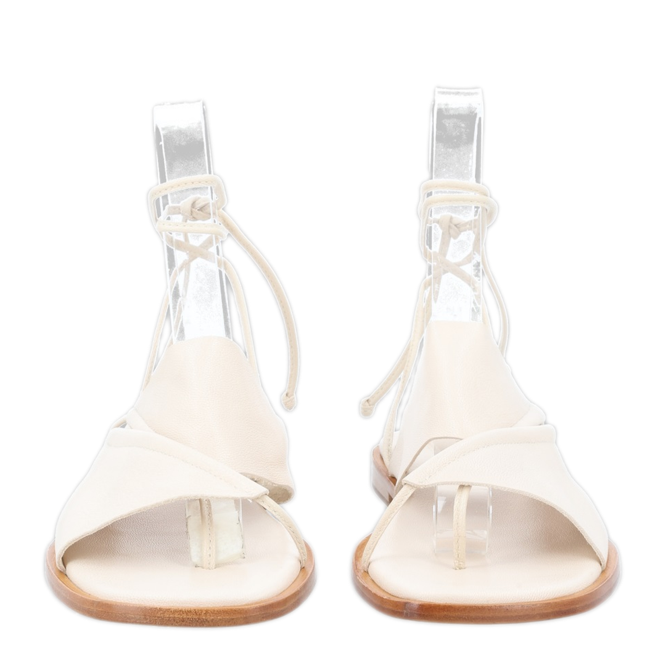 MAYFEYR - Hereu - Asymmetrical Lambskin Sandal - CLALSSWFS260031CREAM
