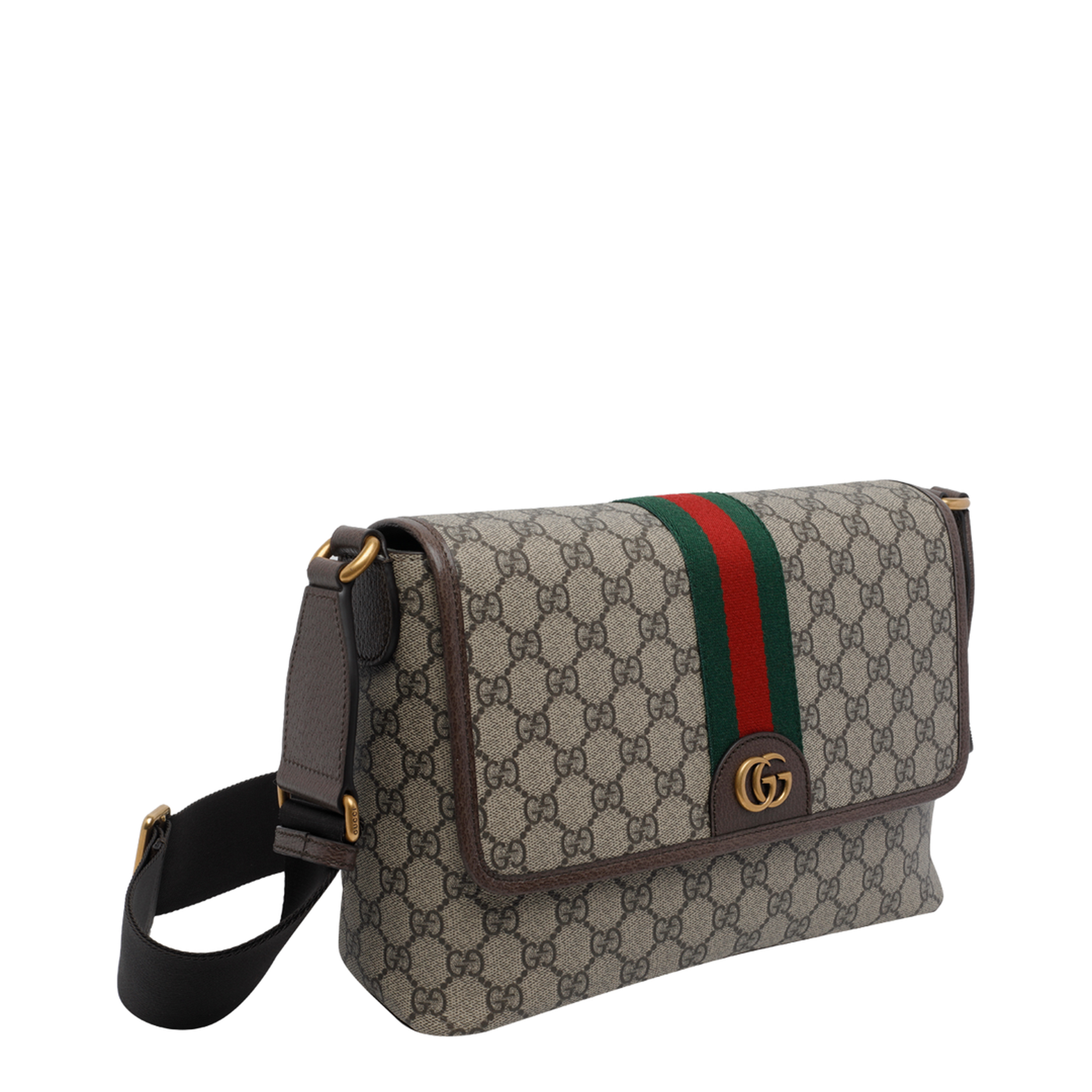 Ophidia Medium Messenger Bag - Beige/Brown