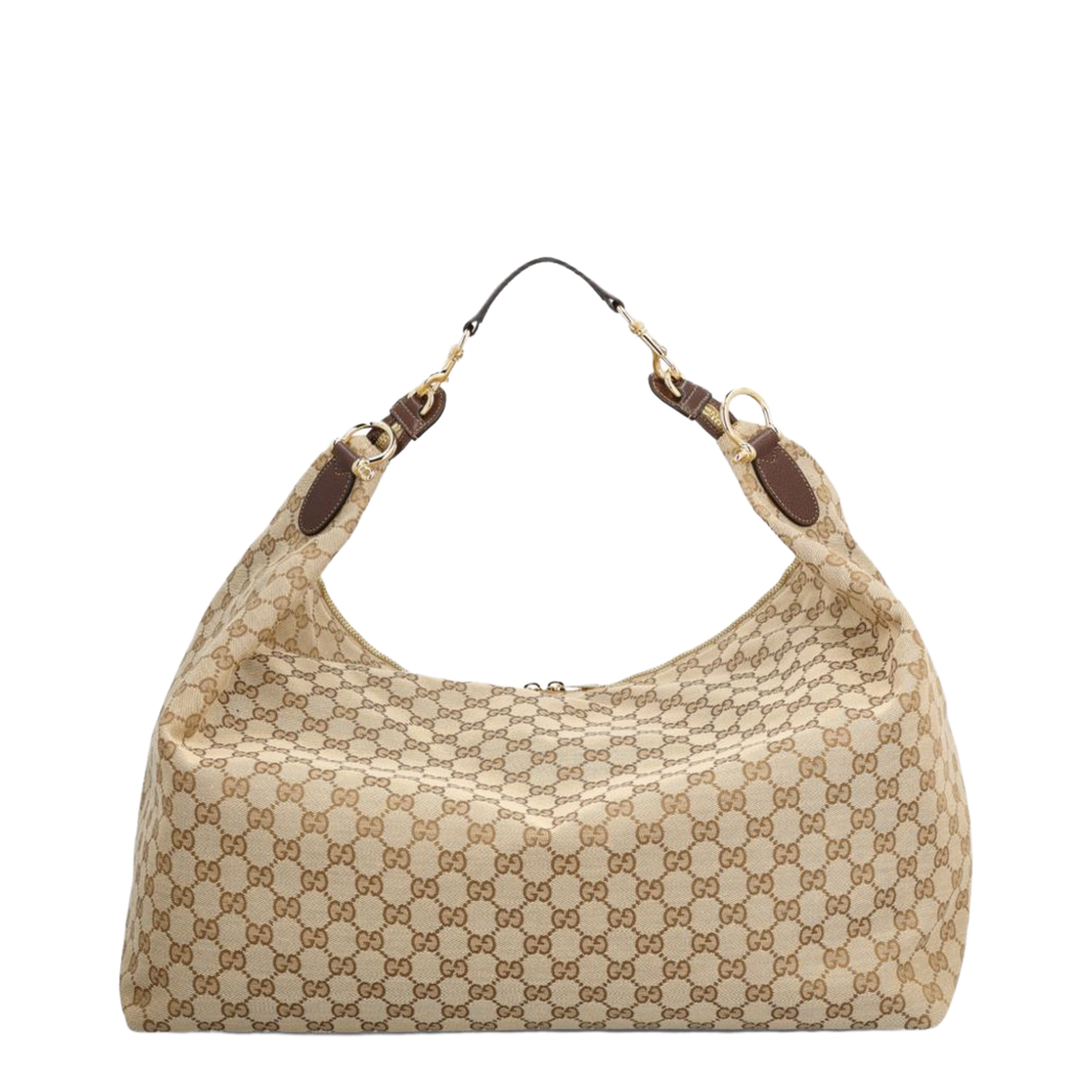 Brera Large GG Canvas Crossbody - Sand and dark brown GG canvas (Beige/Brown)