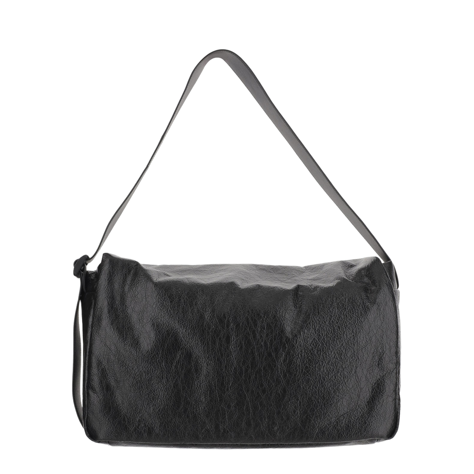 Black Leather Medium Monaco Crossbody Bag