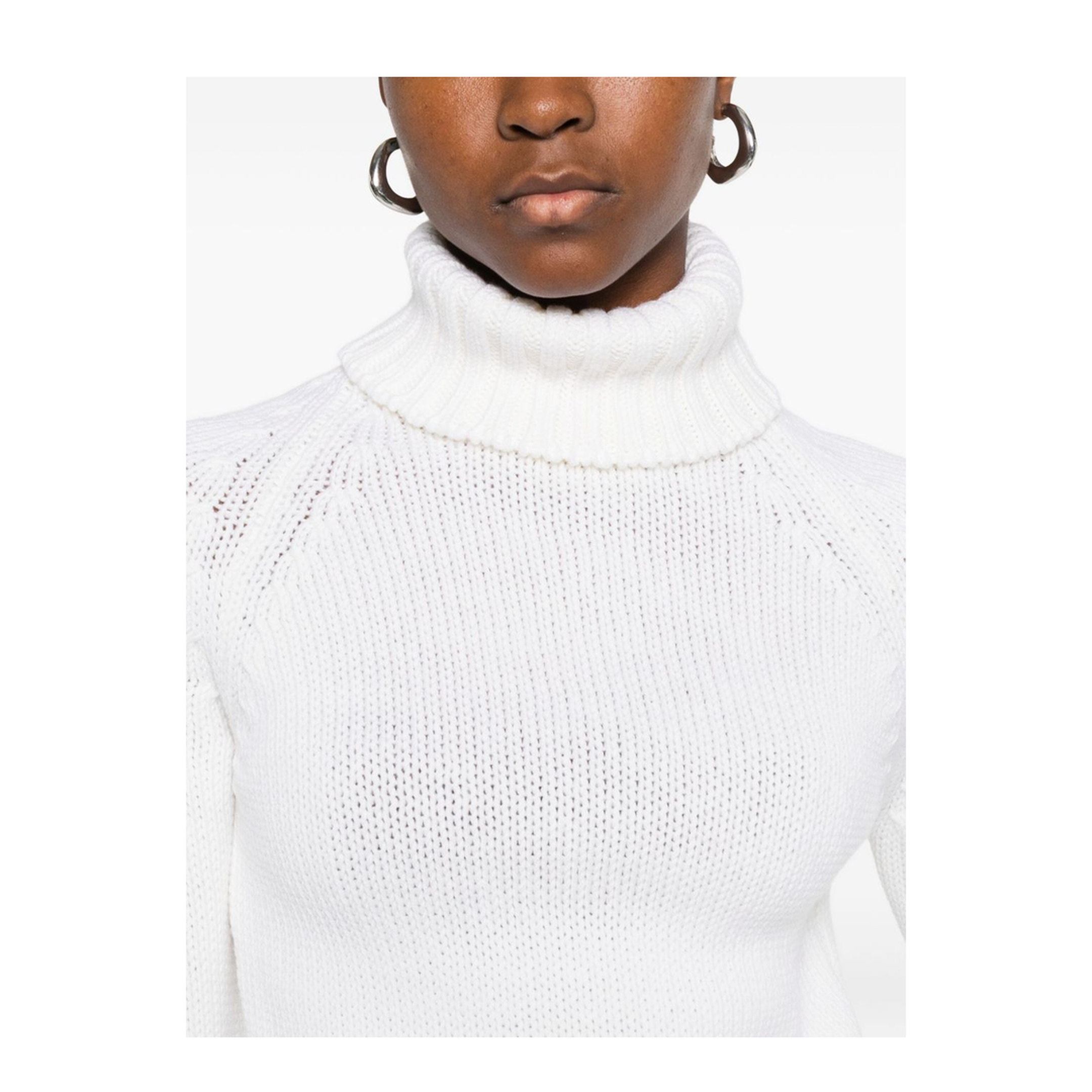 Wool Turtleneck Jumper In White