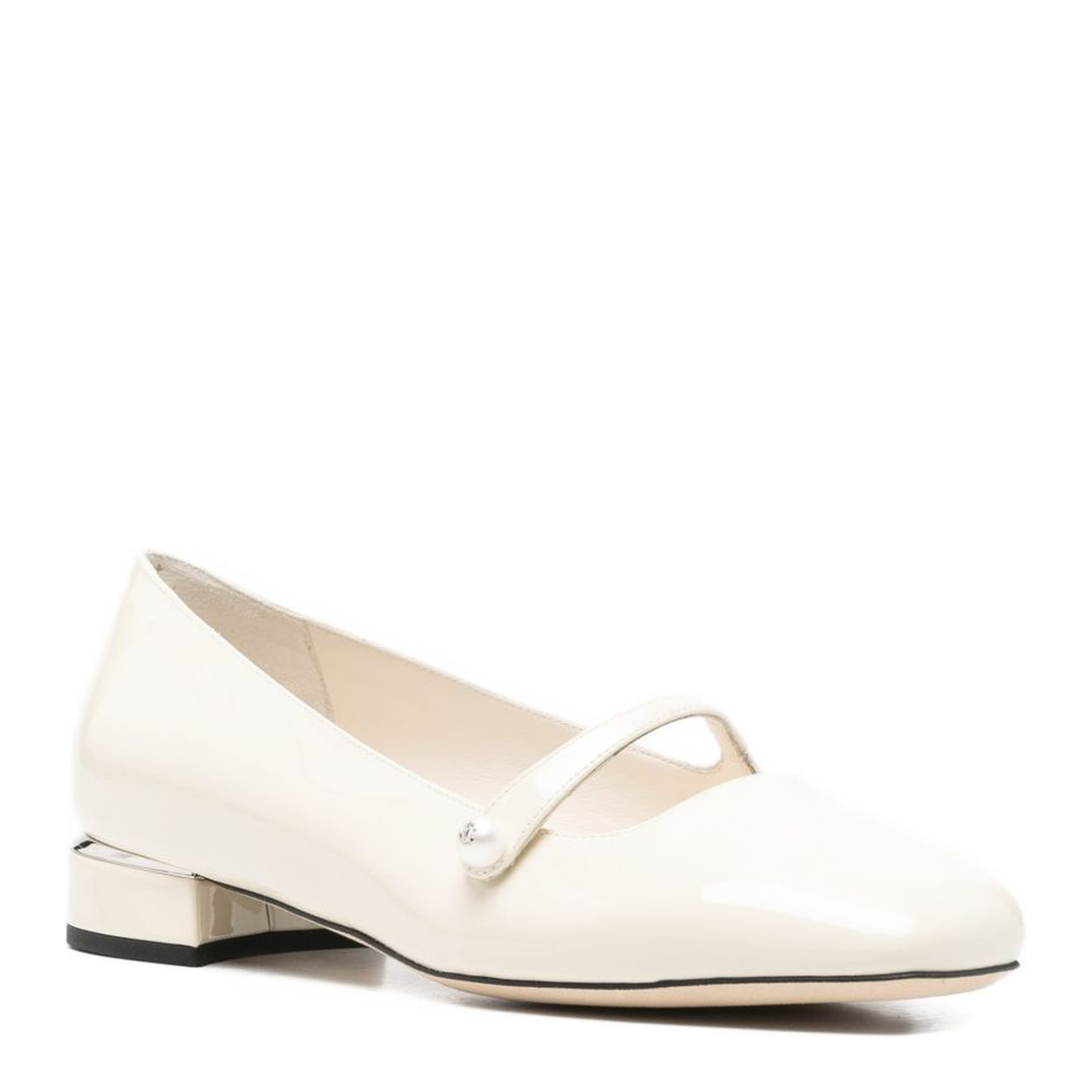 MAYFEYR - Jimmy Choo - Flat Shoes White - ELISABALLERINAPATLATTE