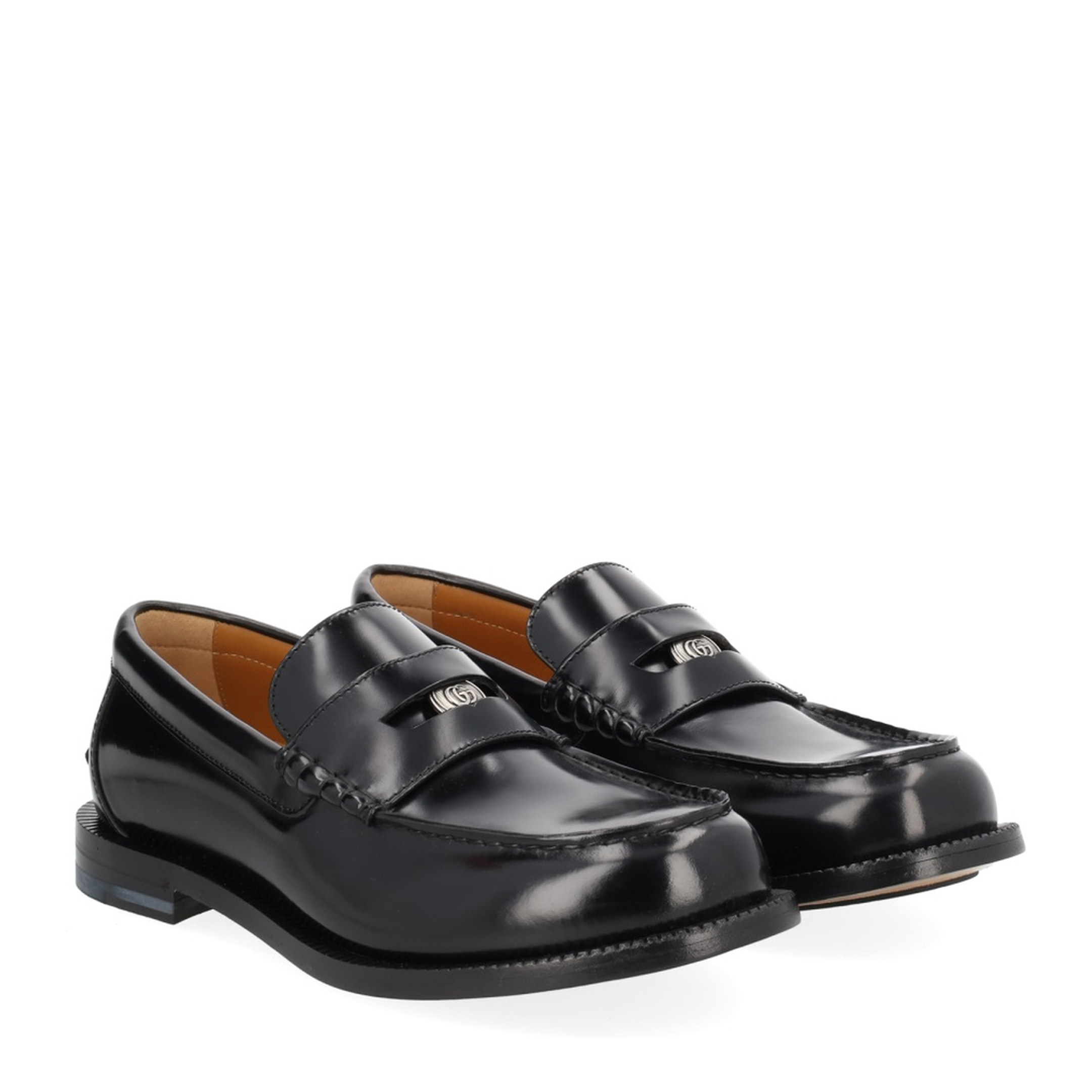 Black Loafer with Removable Detail