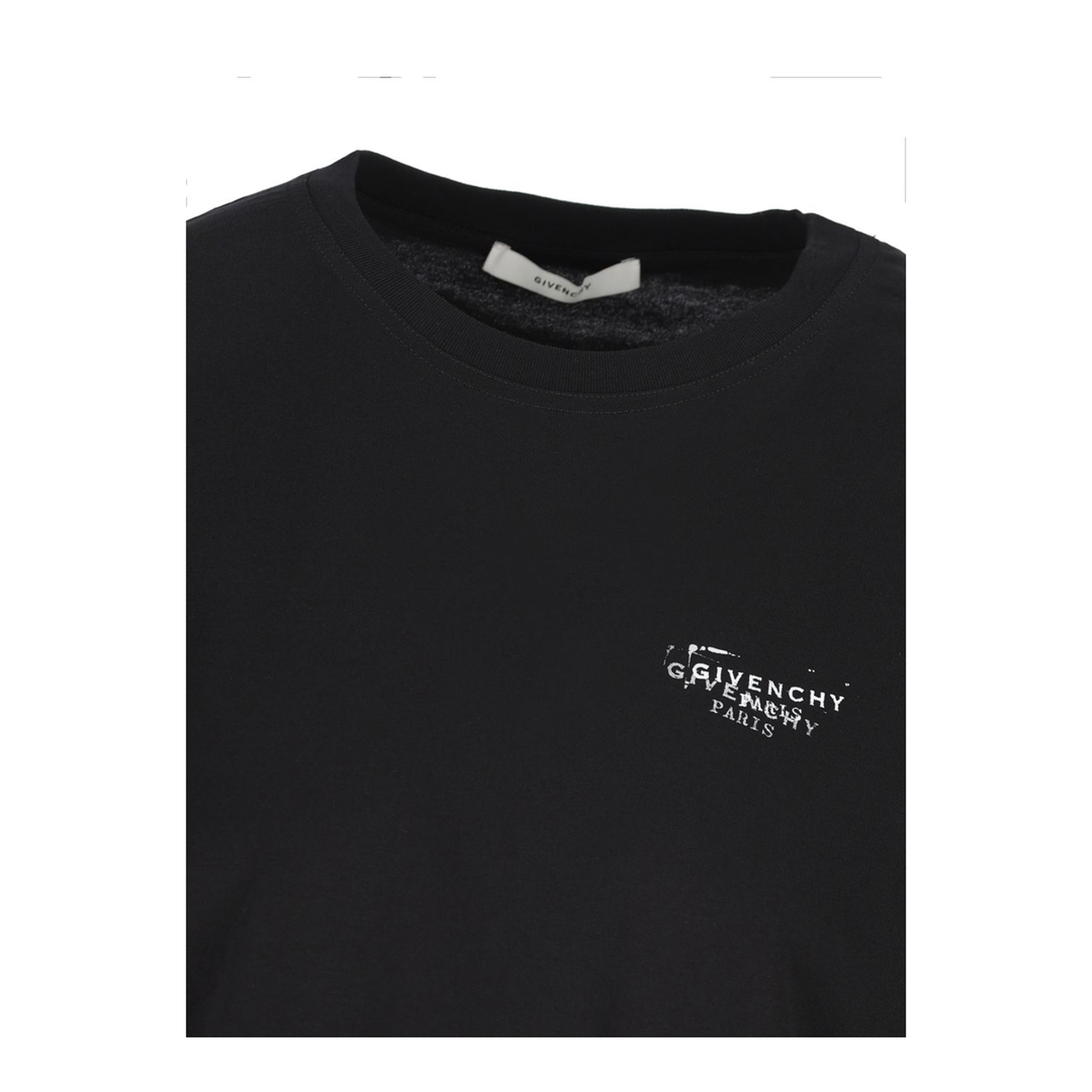 Black T-shirt with Stamp Print