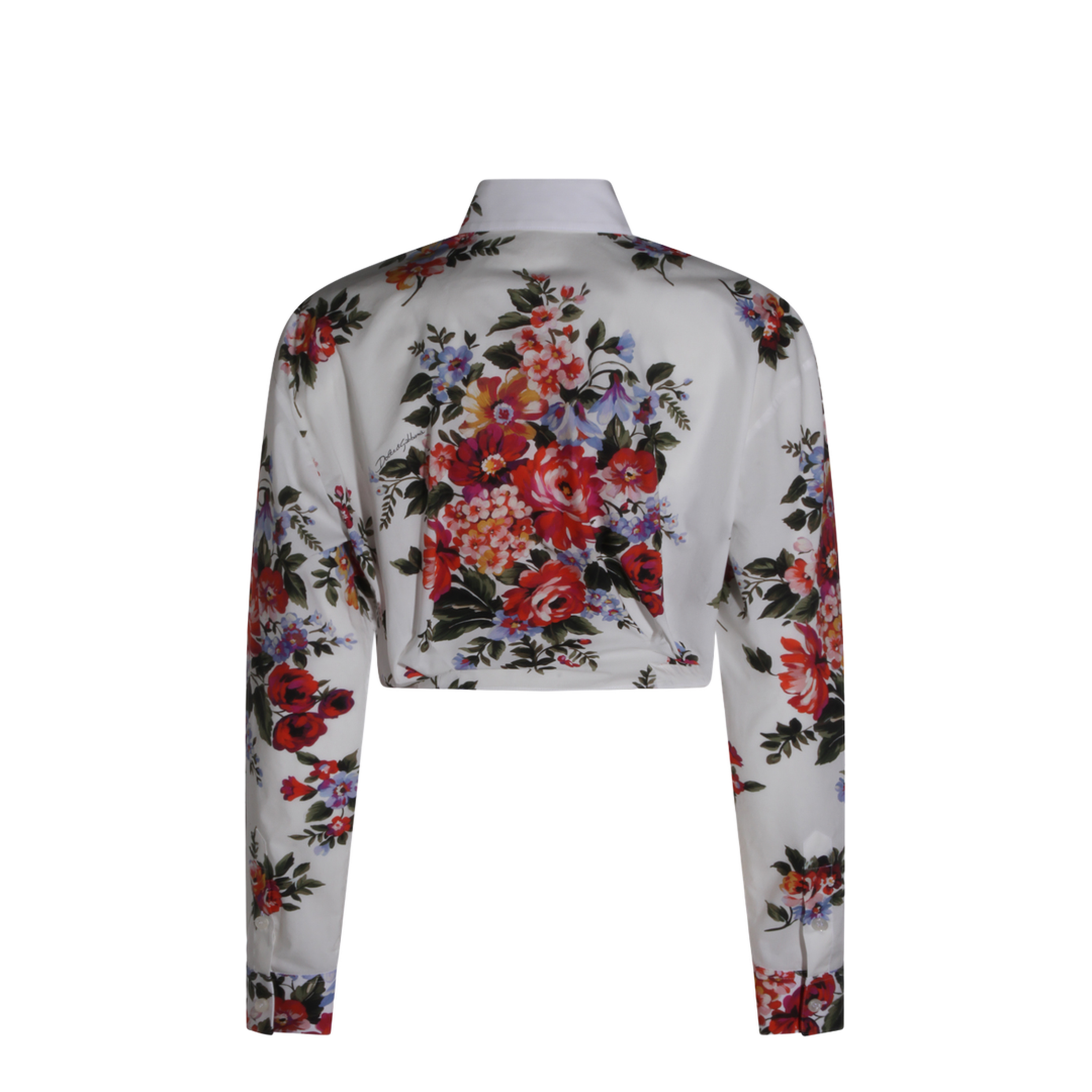 Floral Print Crop Shirt