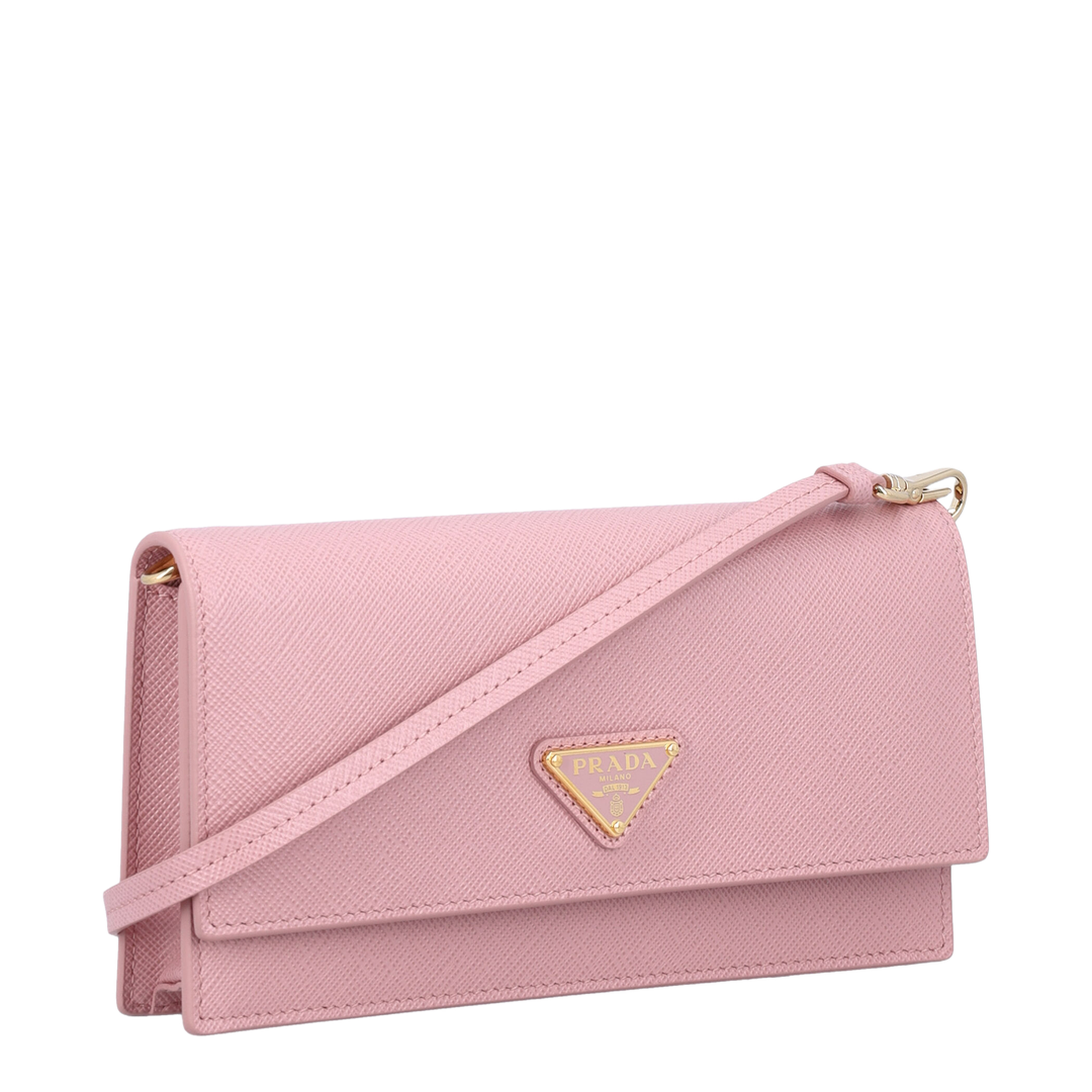 Pink Leather Clutch