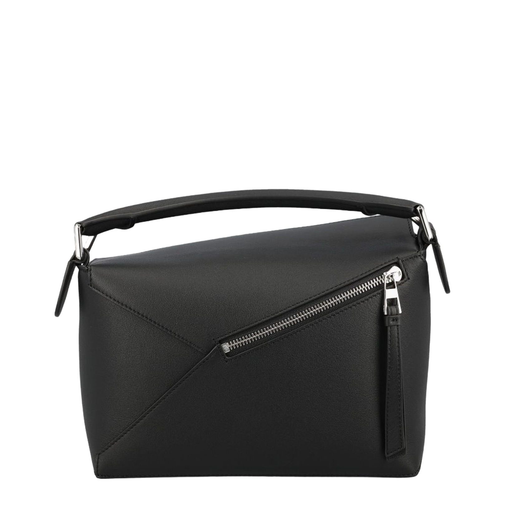 Small Puzzle Edge Bag in Soft Grained Calfskin Black