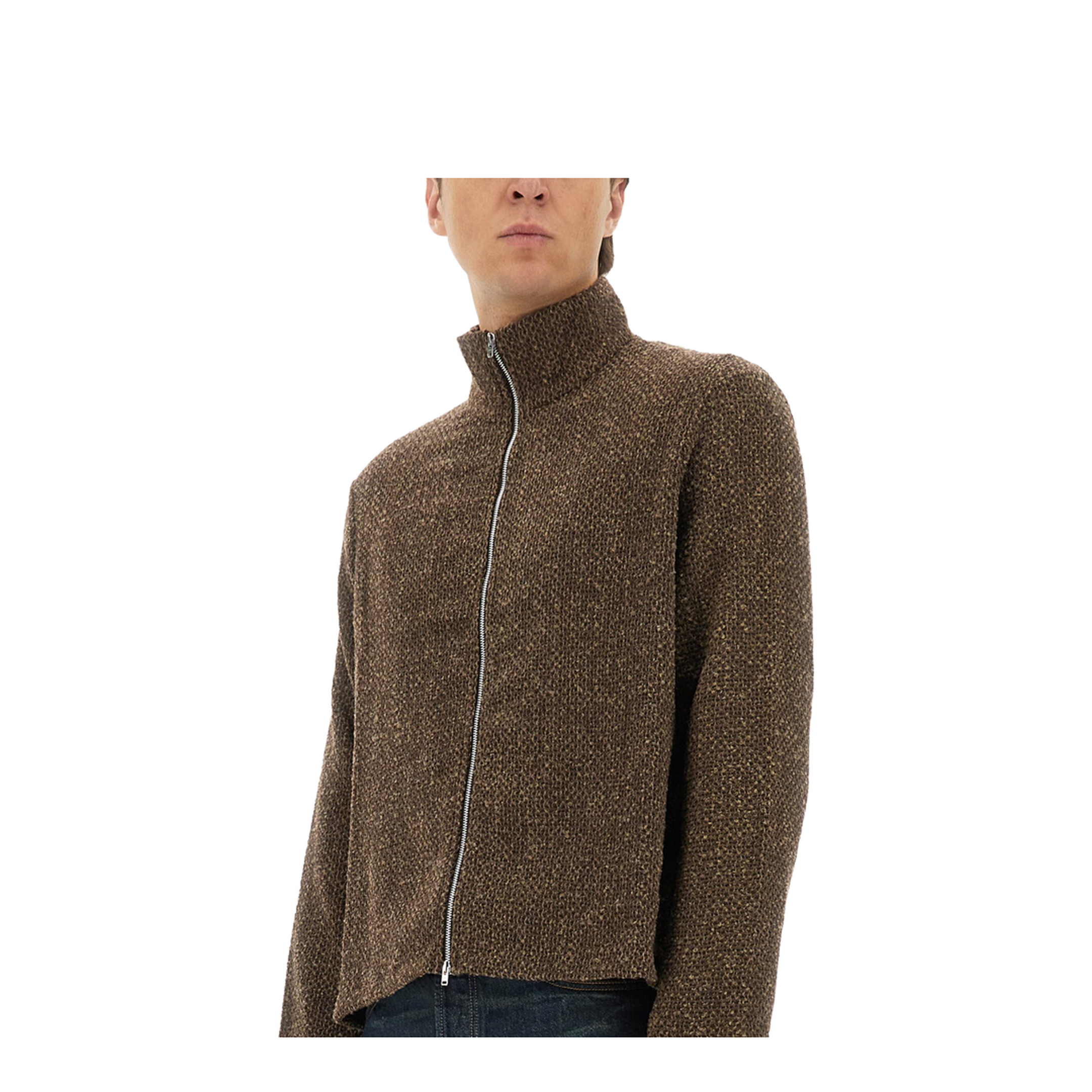 Shrunken Zipered Sweatshirt