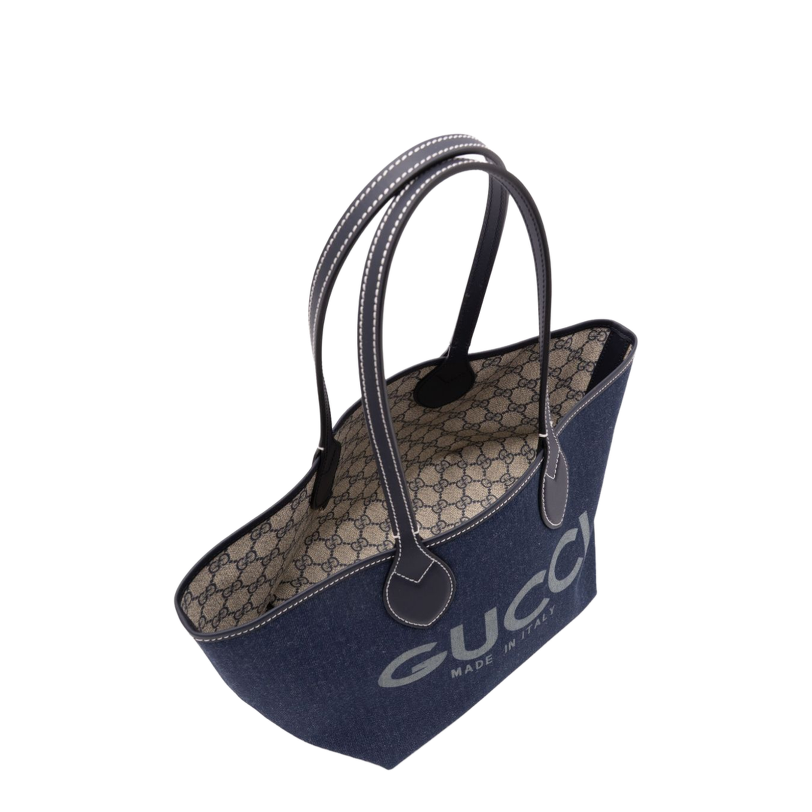Totissima Large Denim Tote Bags - Blue