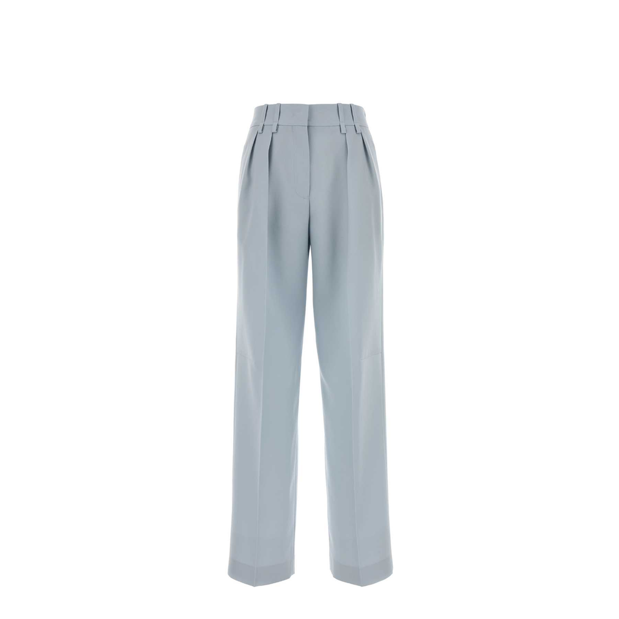 Pastel Light Blue Wool Palazzo Pant