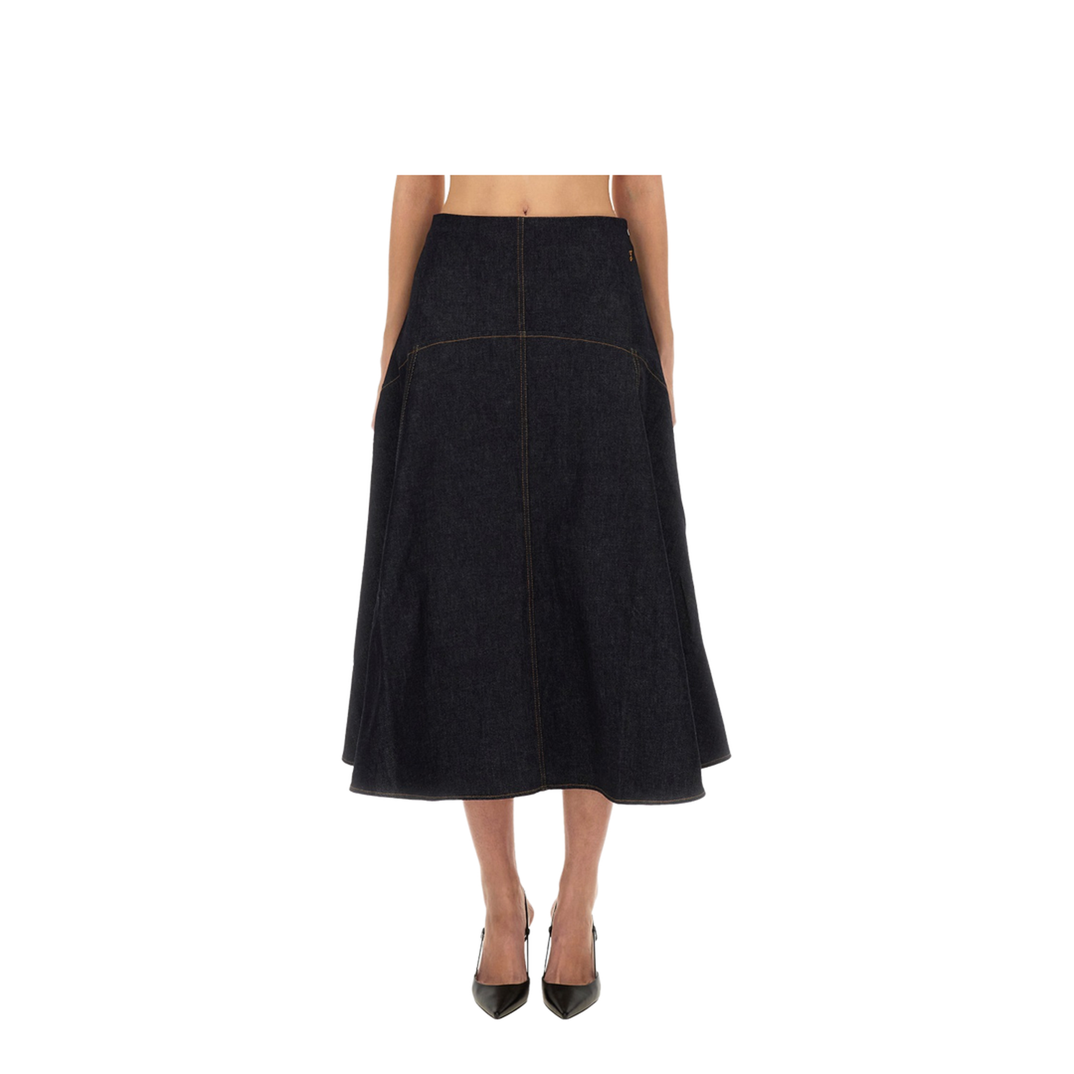 "DE-NÎMES TRIANGLE" DENIM SKIRT