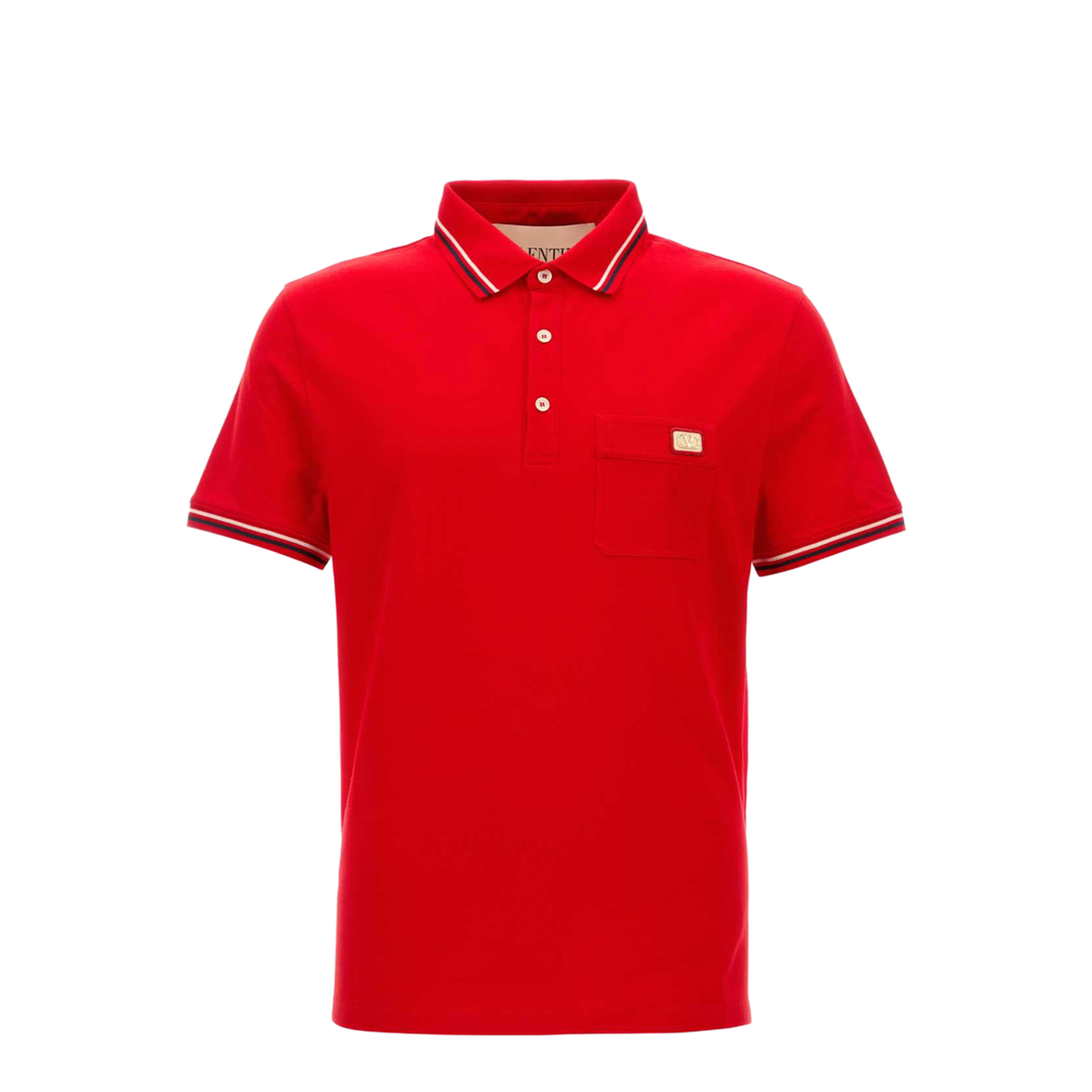 Red Cotton Polo Shirt