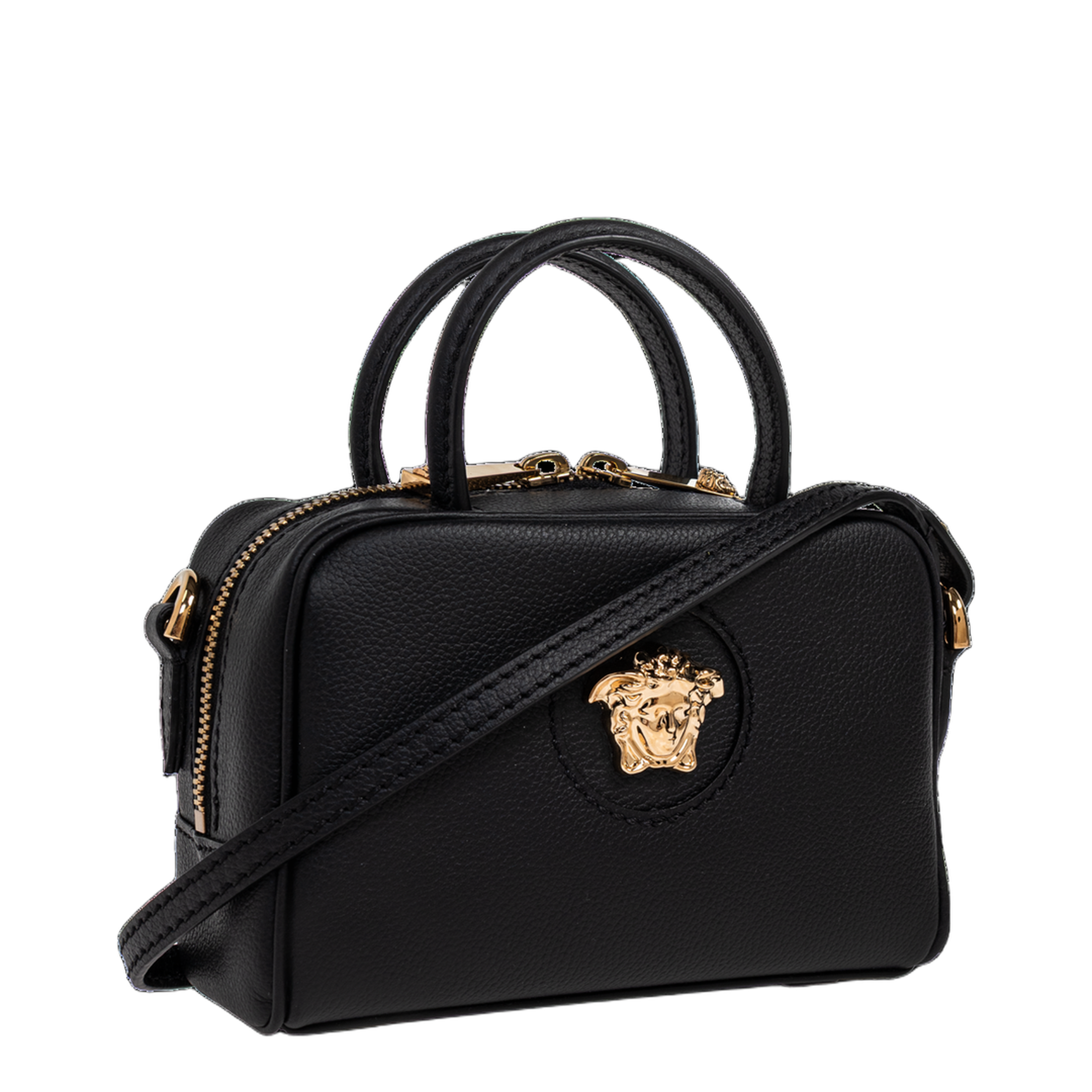 Medusa Handbag Leather Black
