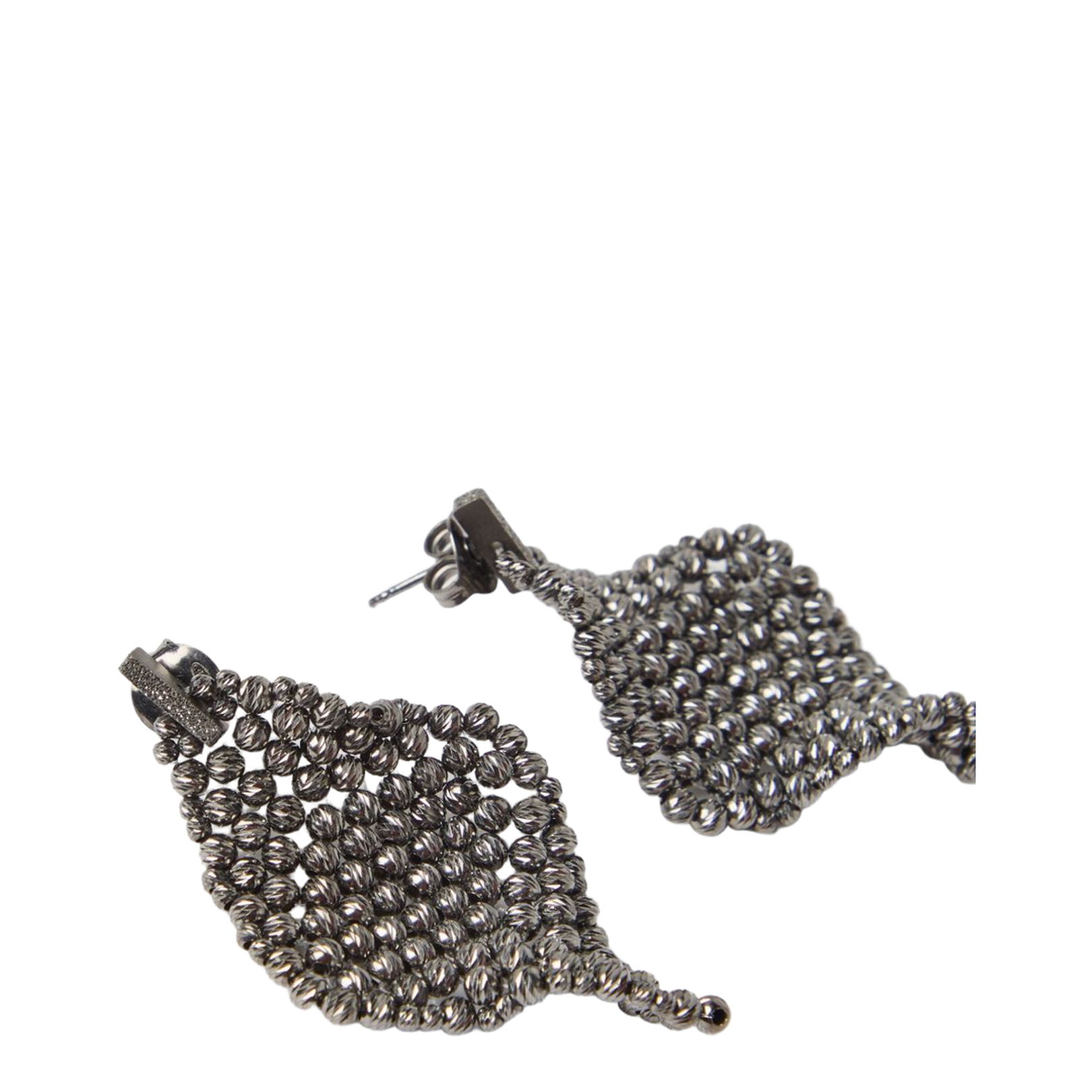 Sculptured Silver Earrings