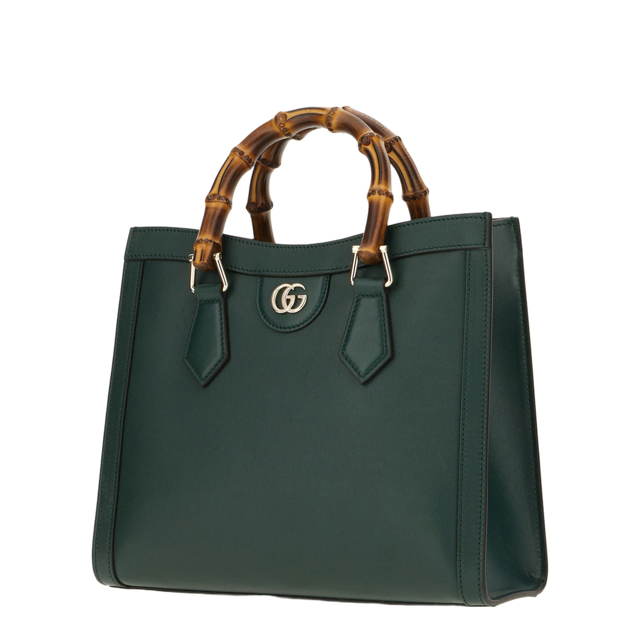 Diana Medium Leather Tote Bag - Green