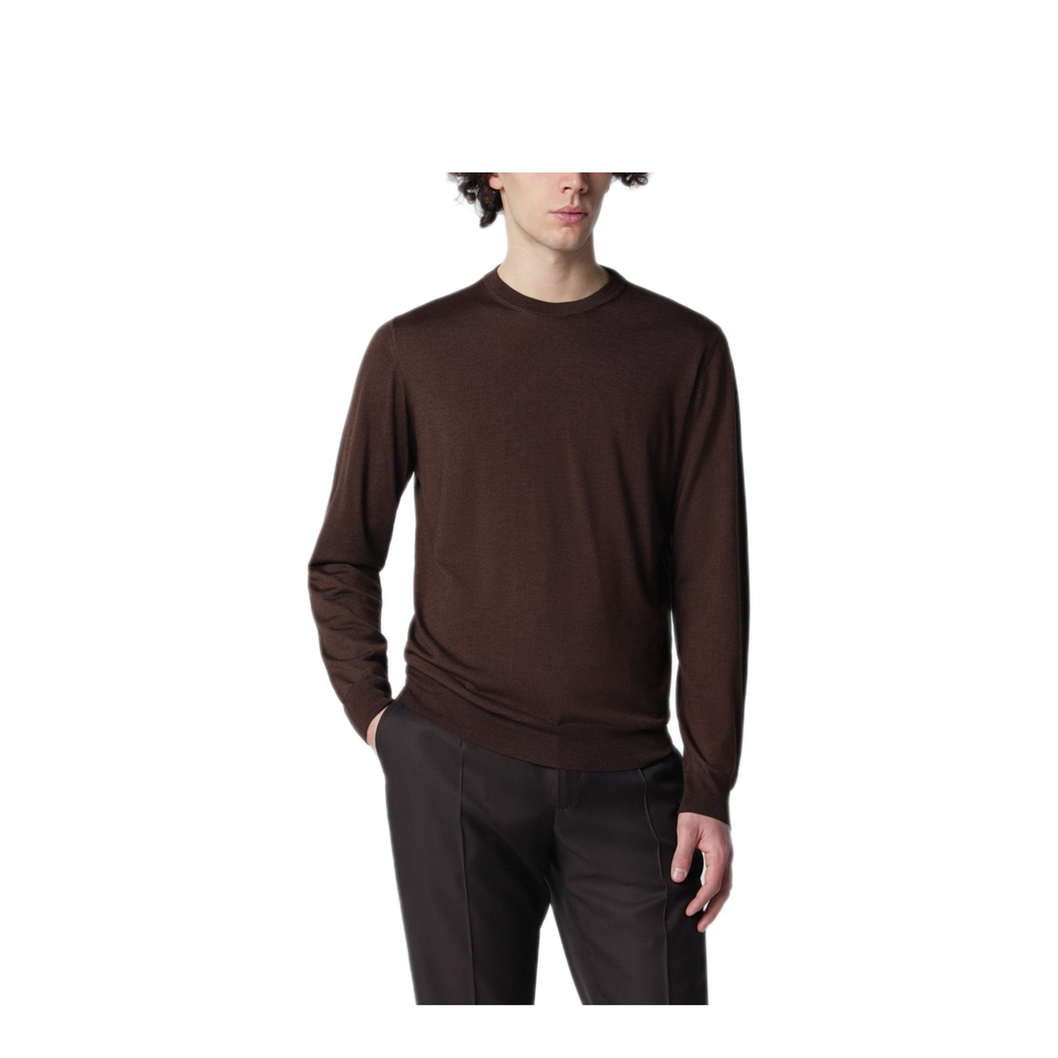 MAYFEYR - Drumohr - Chocolate Brown Wool Shirt - D0D103AWO582