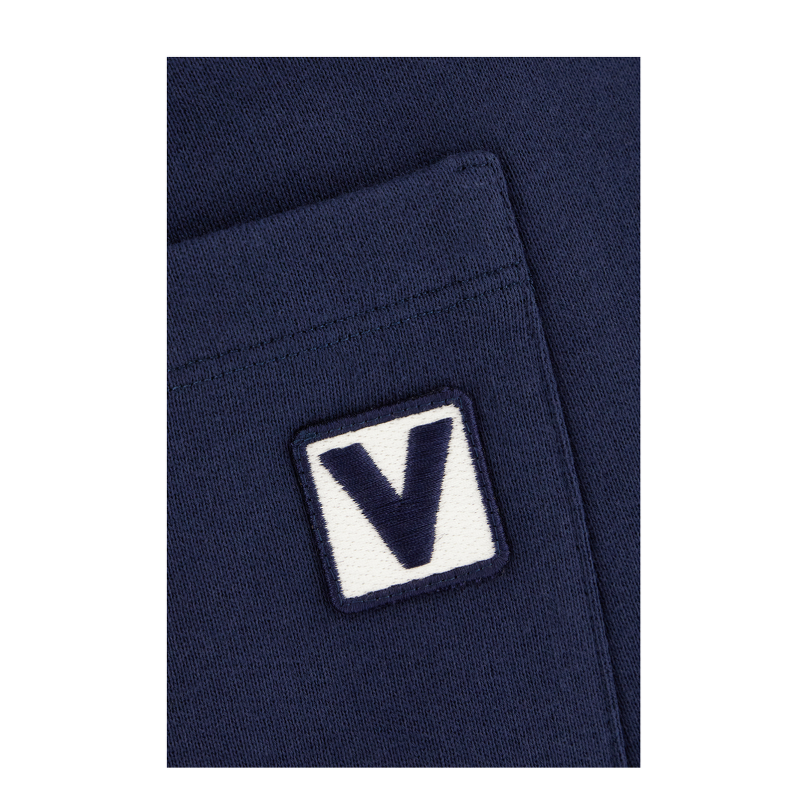 Navy Blue Cotton Bermuda Shorts