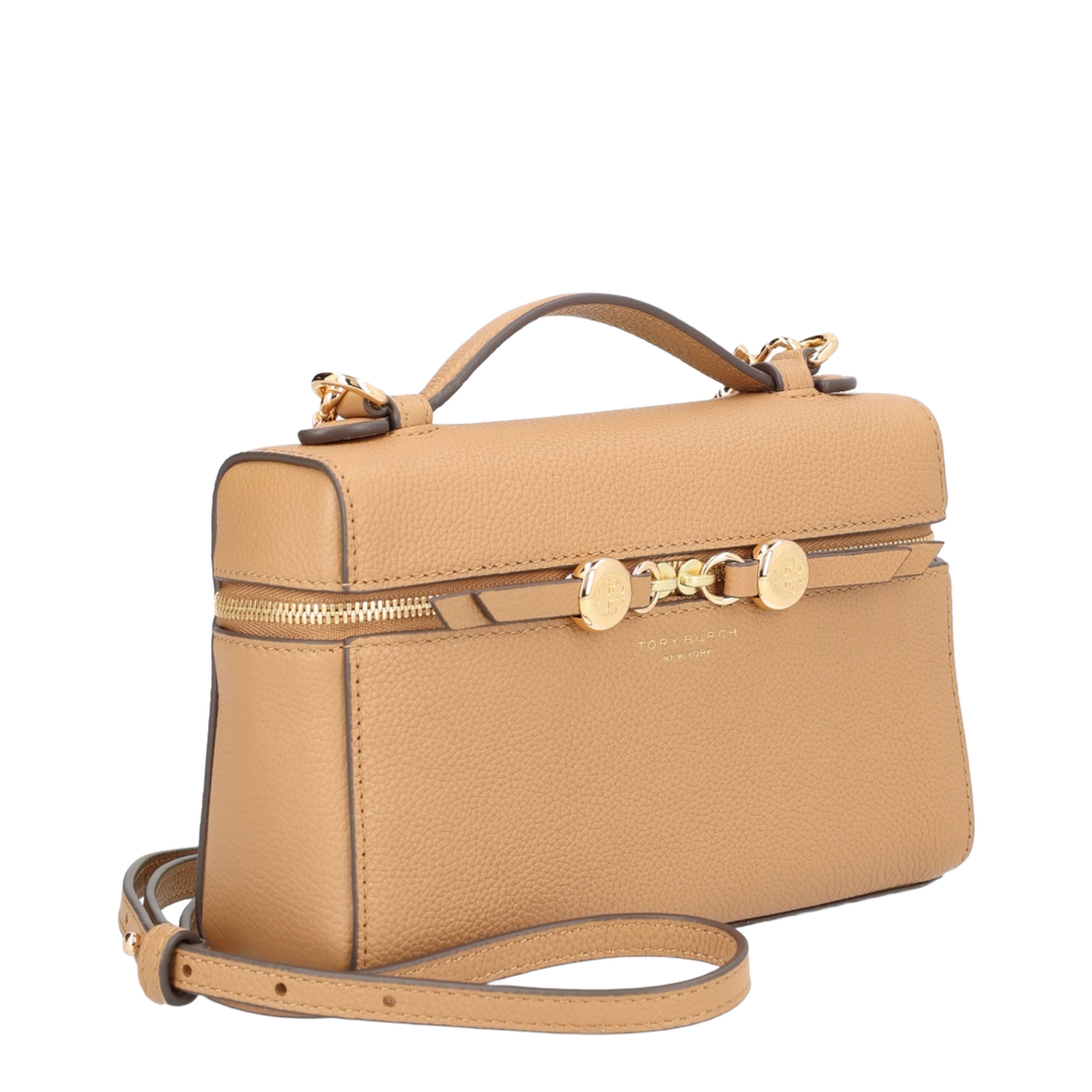 Romy Slim Mini Bag With Beige Leather Top