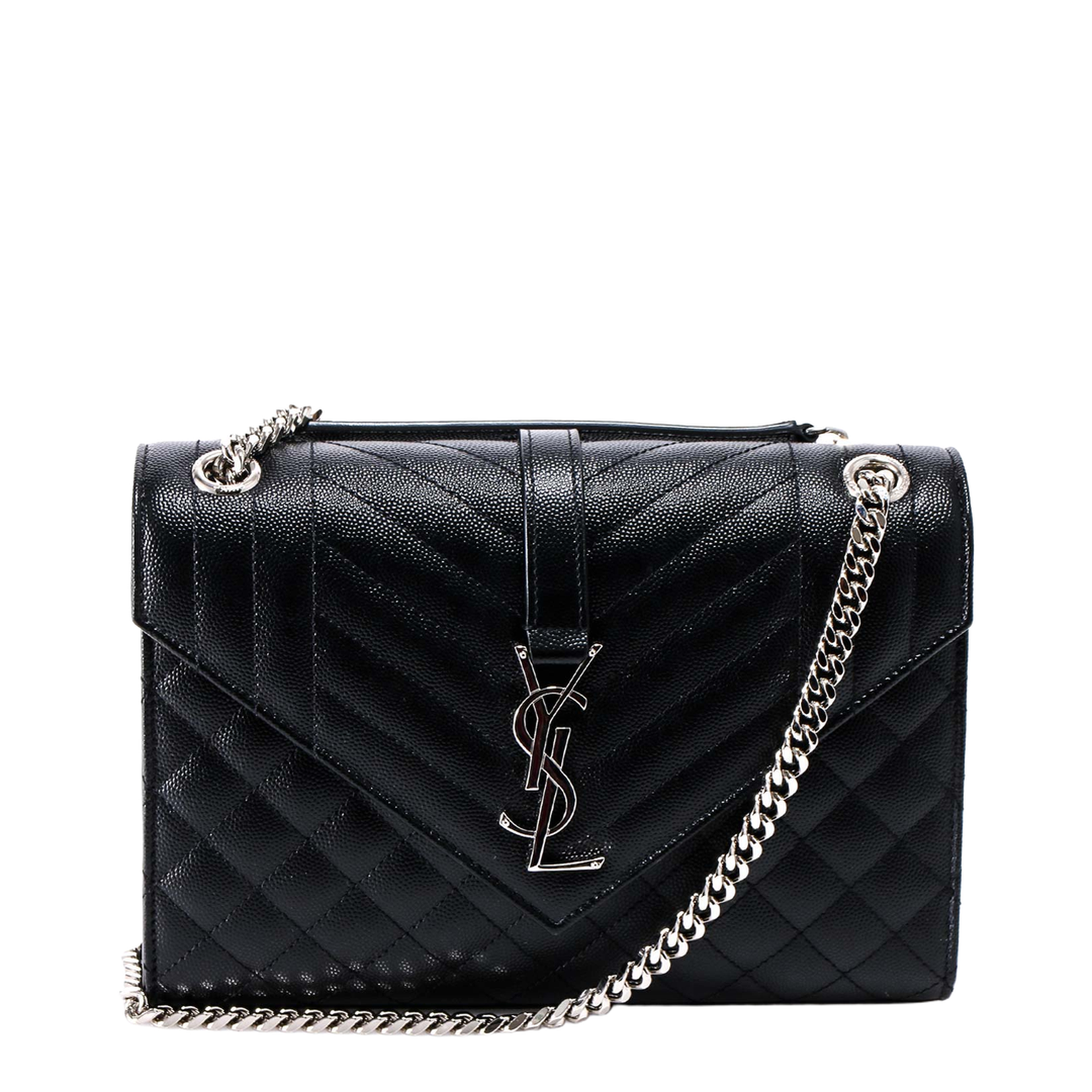 Loulou Large Leather Crossbody Bags - Black