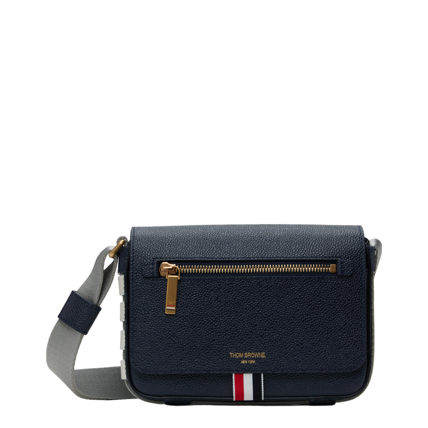 Zipper Bag with Brand Logo and Tri-Color Satin Flag