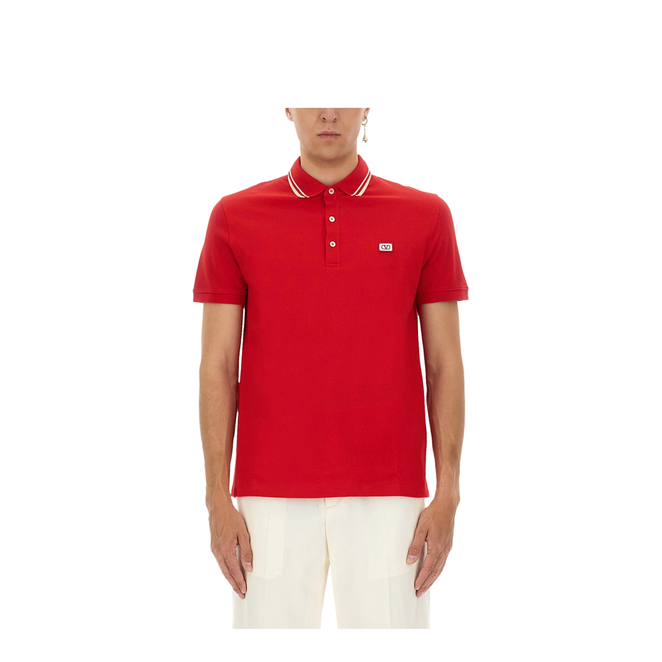 Polo Shirt With Signature Vlogo