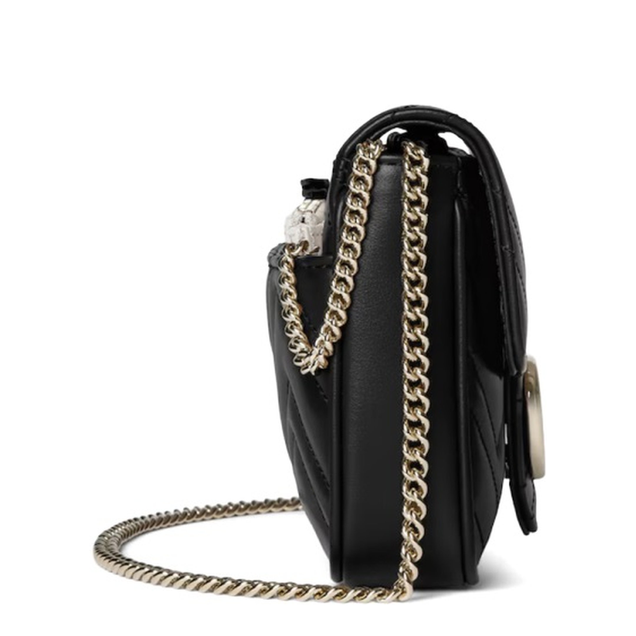 Marmont Small Leather Shoulder Bag - Black
