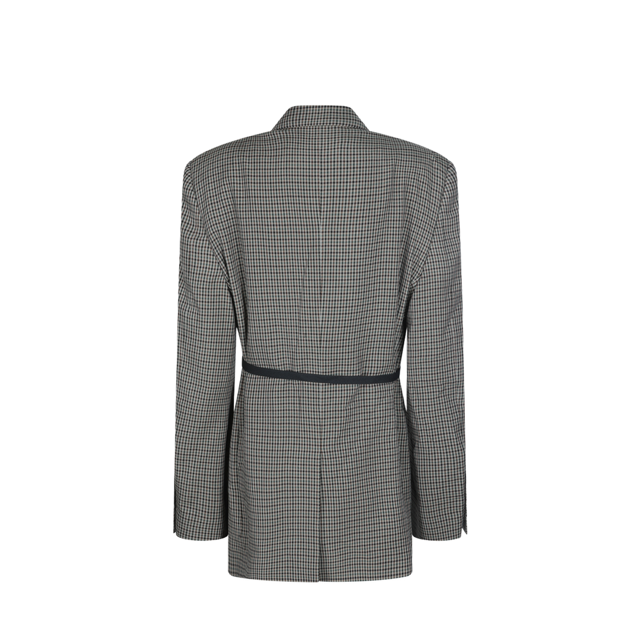 Wrap Tailored Jacket in Khaki/Brown