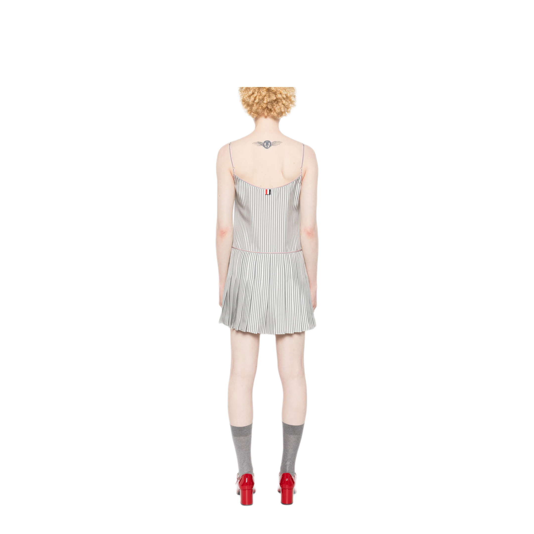 MAYFEYR - Thom Browne - Striped Pleated Minidress - FDSF09AF0819035