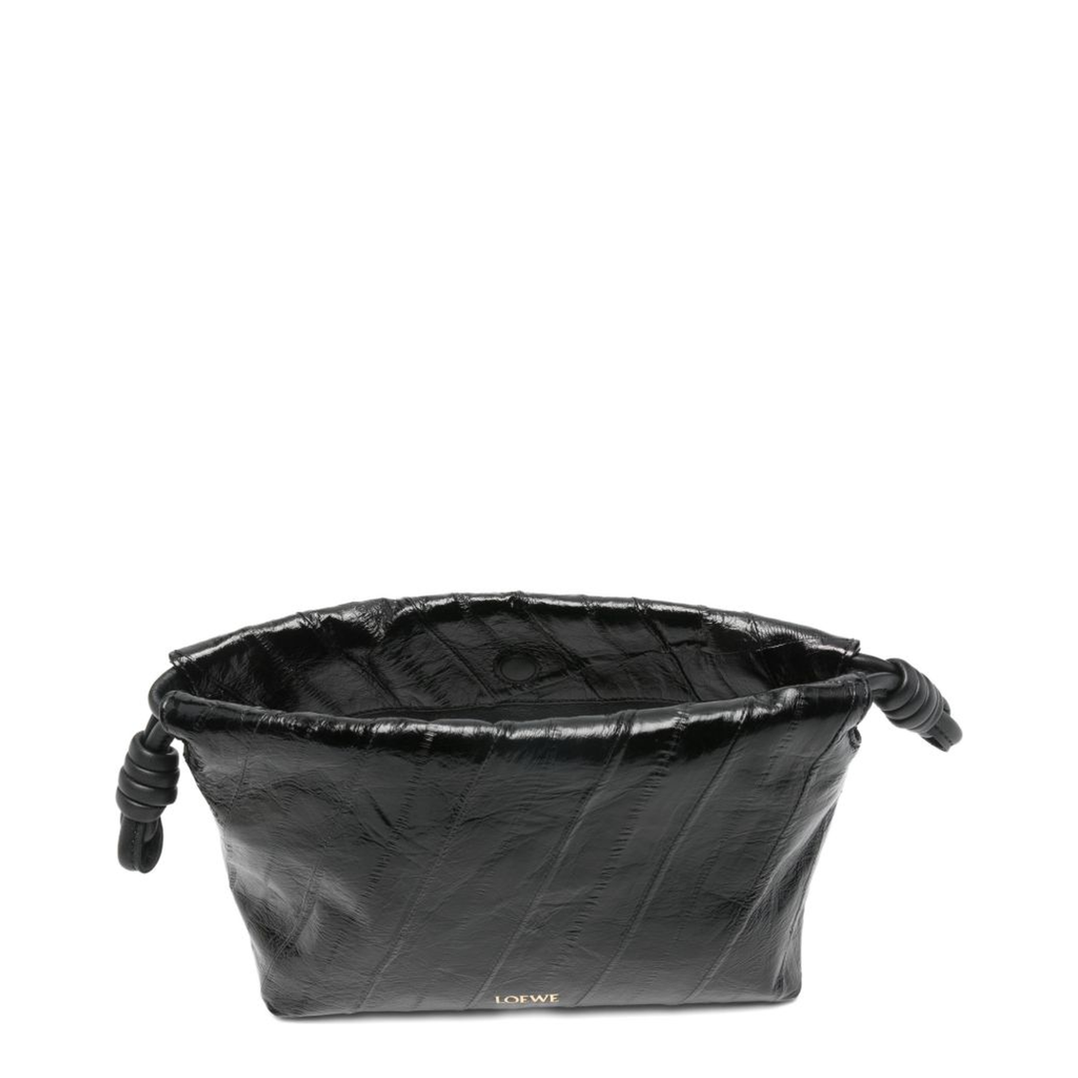 Flamenco Mini Calf Leather Clutch - Black