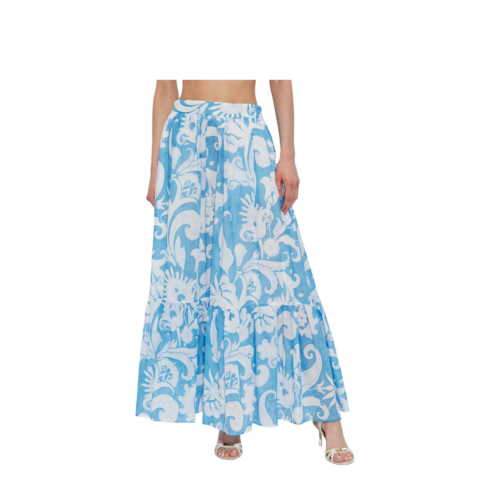 Light Blue Floral Skirt