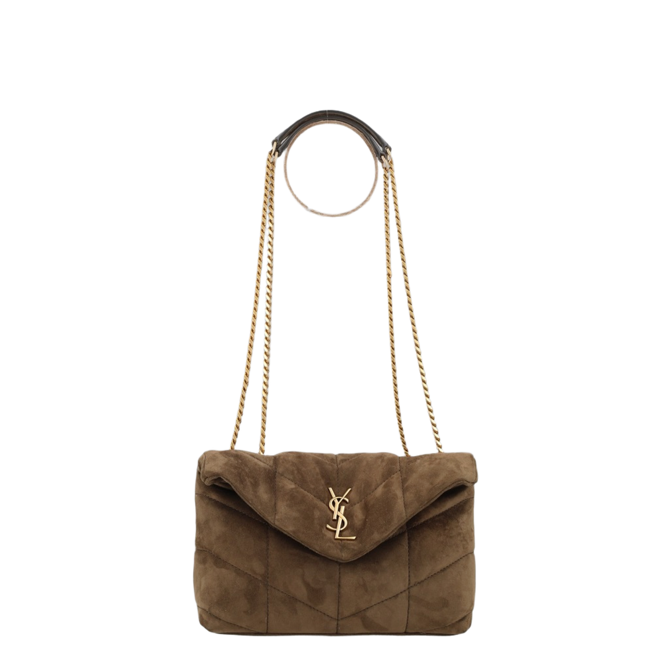 Toy Puffer Suede Shoulder Bag - Light Musk