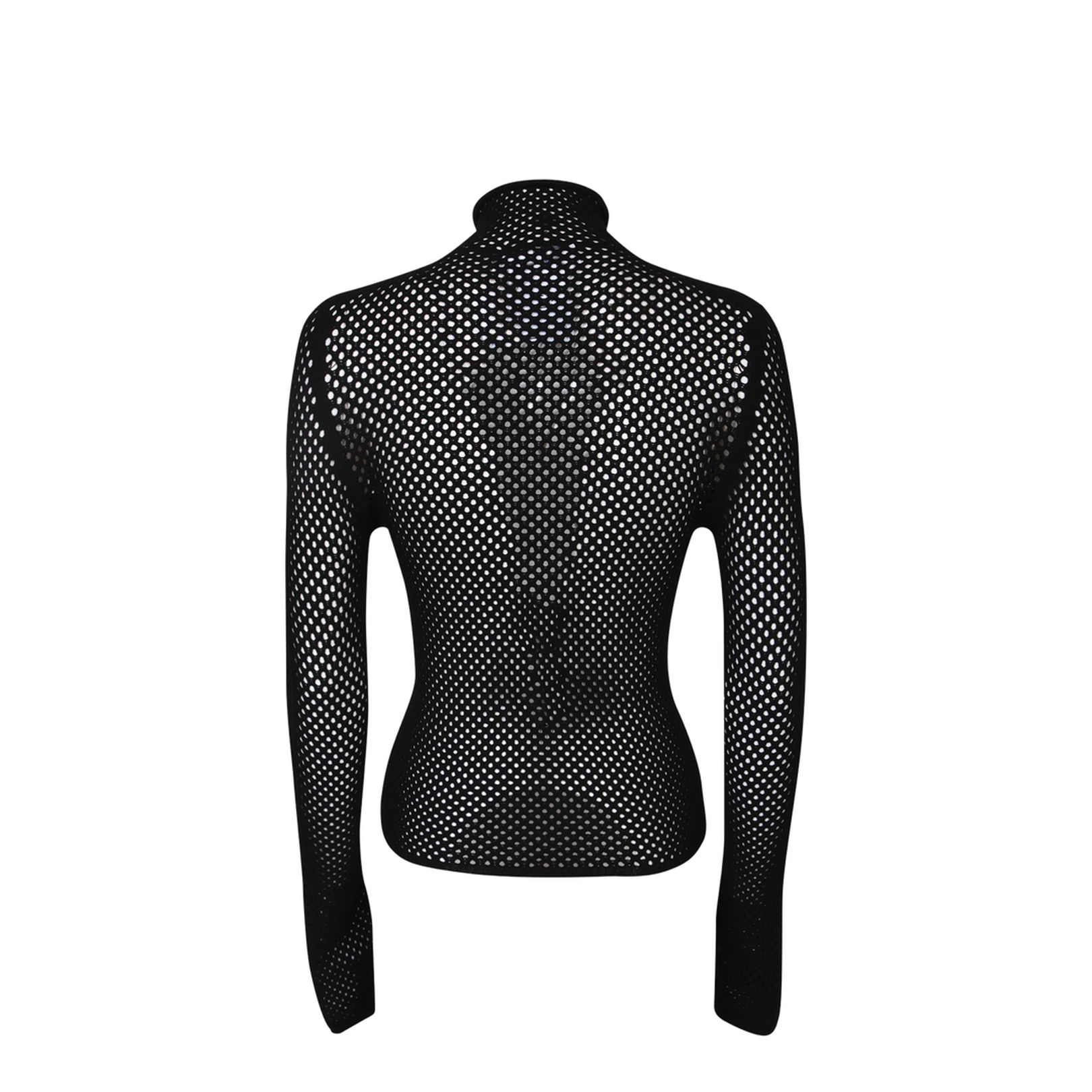 Open-knit Turtleneck - Black