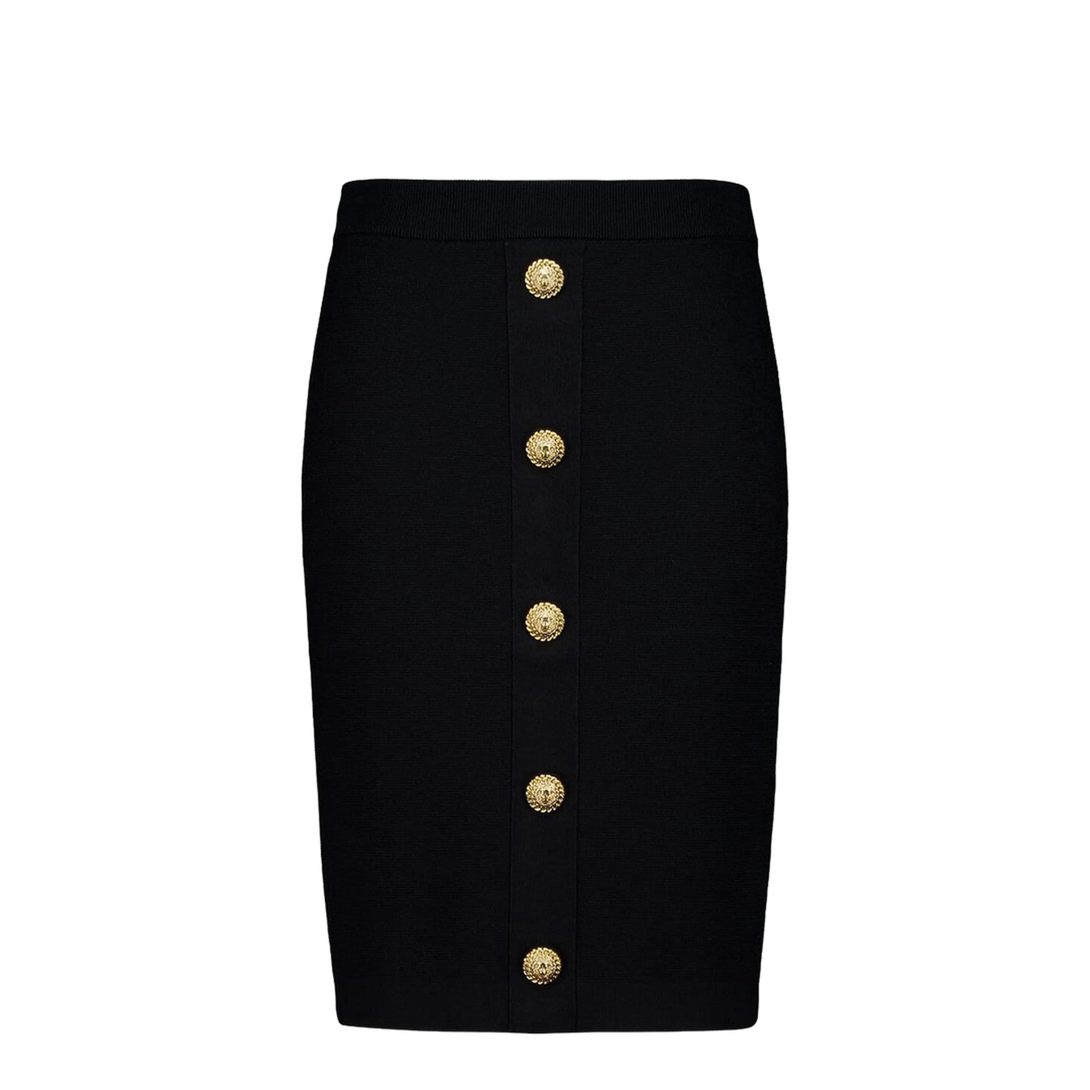 Black Tweed Pencil Skirt