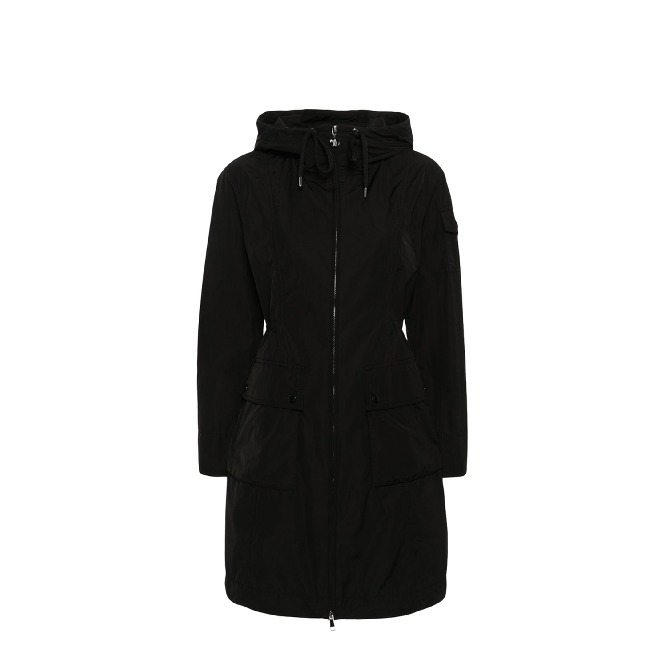 Laerte Cotton Blend Long Jacket Black