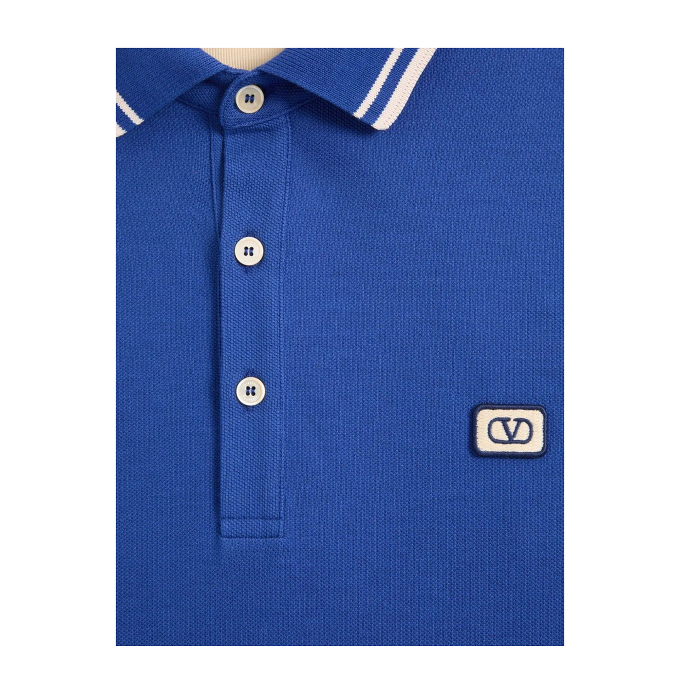 MAYFEYR - Valentino - Cotton Piqué Polo Shirt With Vlogo Patch - VMH01KAQK