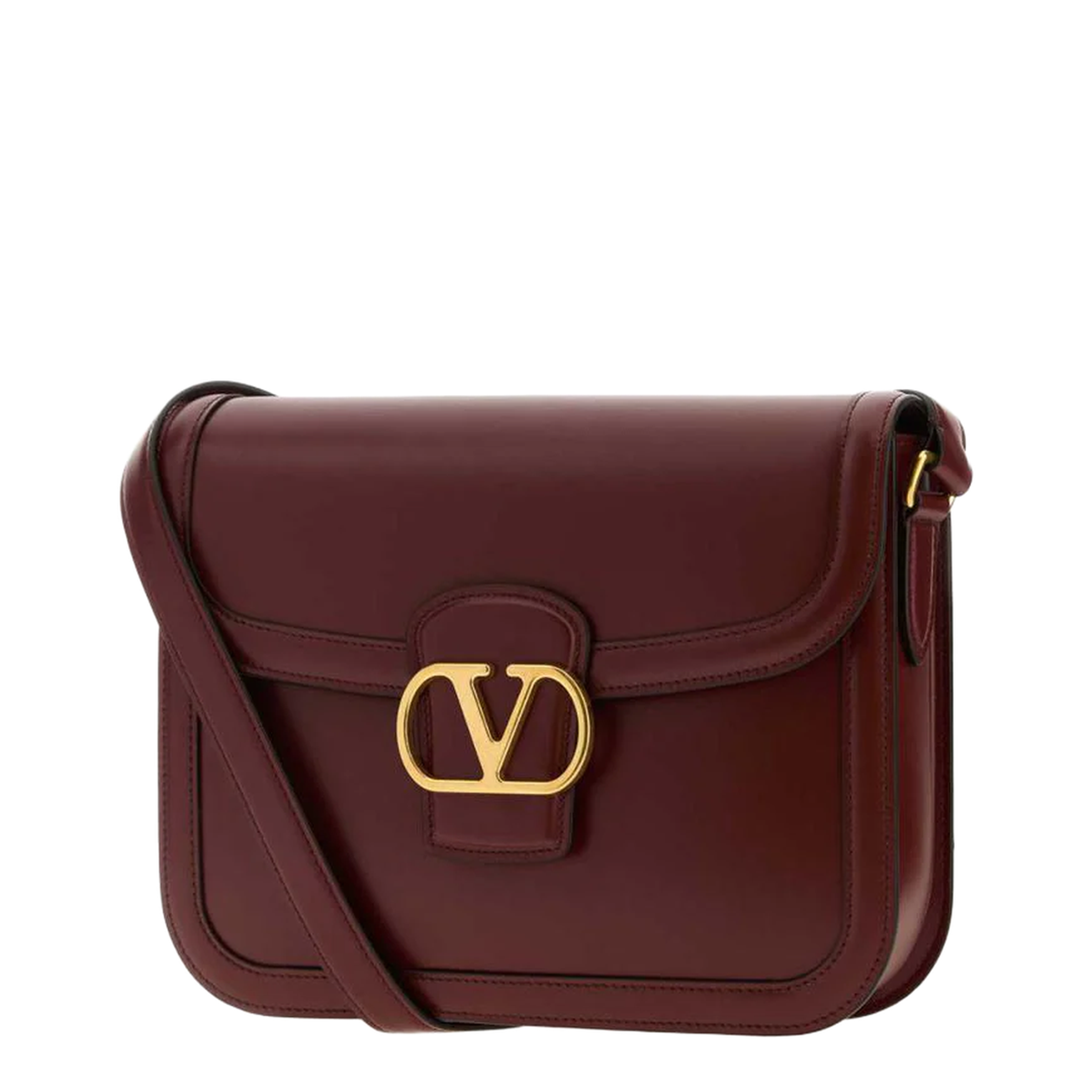 9To5 Smooth Calfskin Shoulder Bag - Brick Ruby