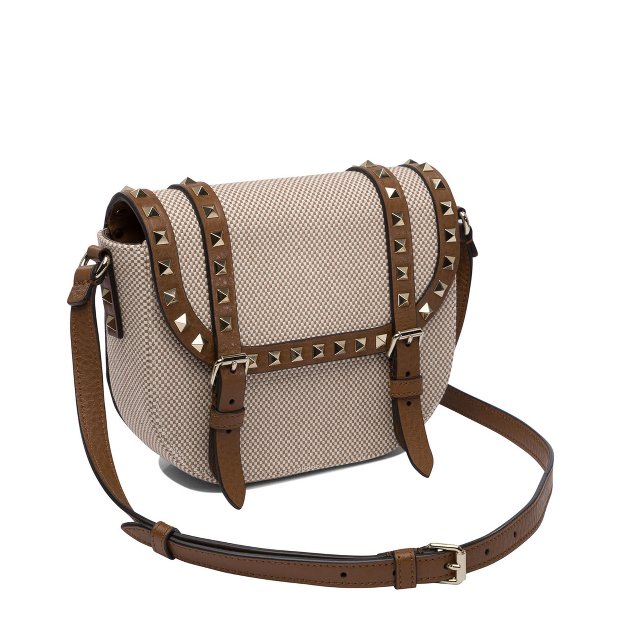 Rockstud Foldover Top Shoulder Bag