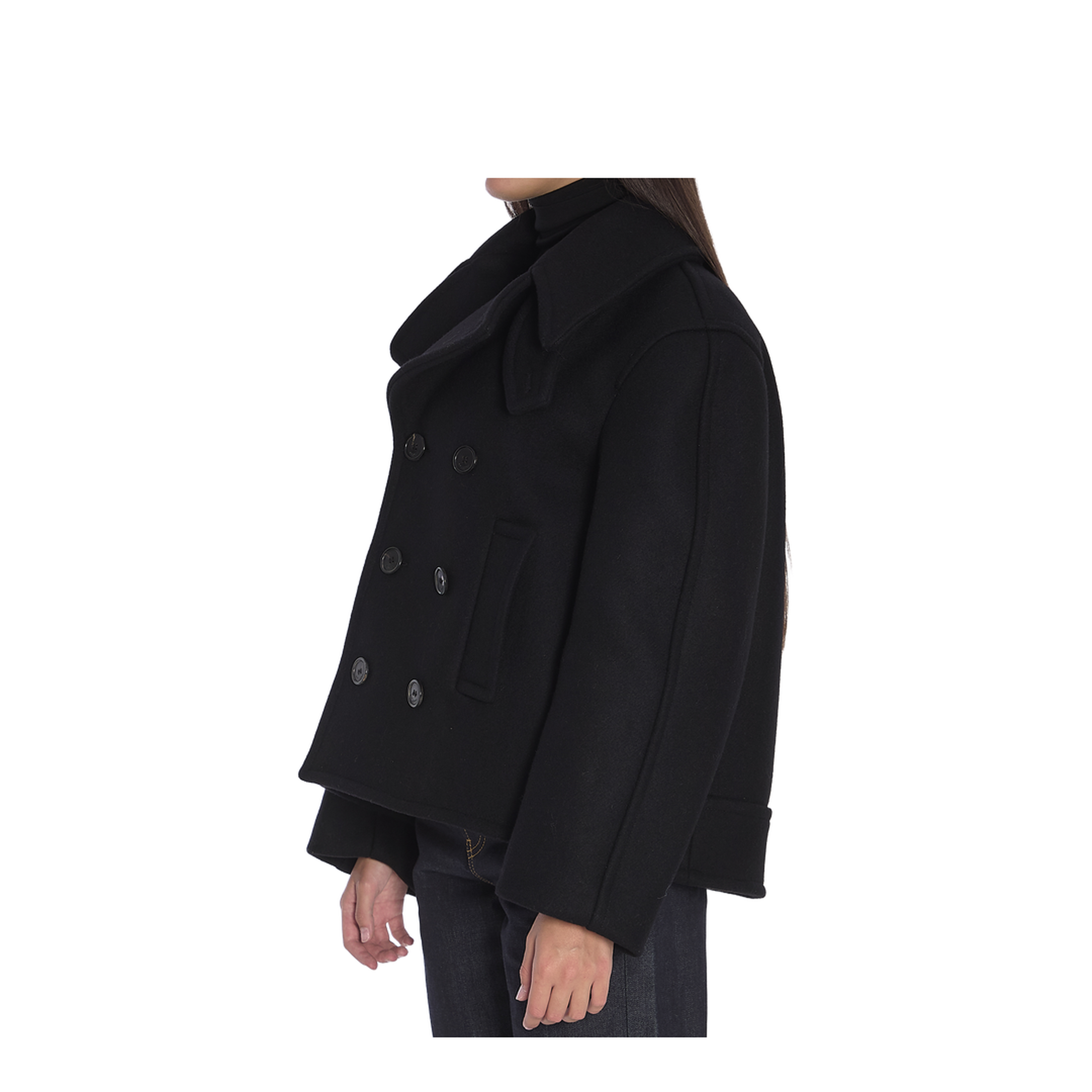 Oversize Pea Coat in Wool