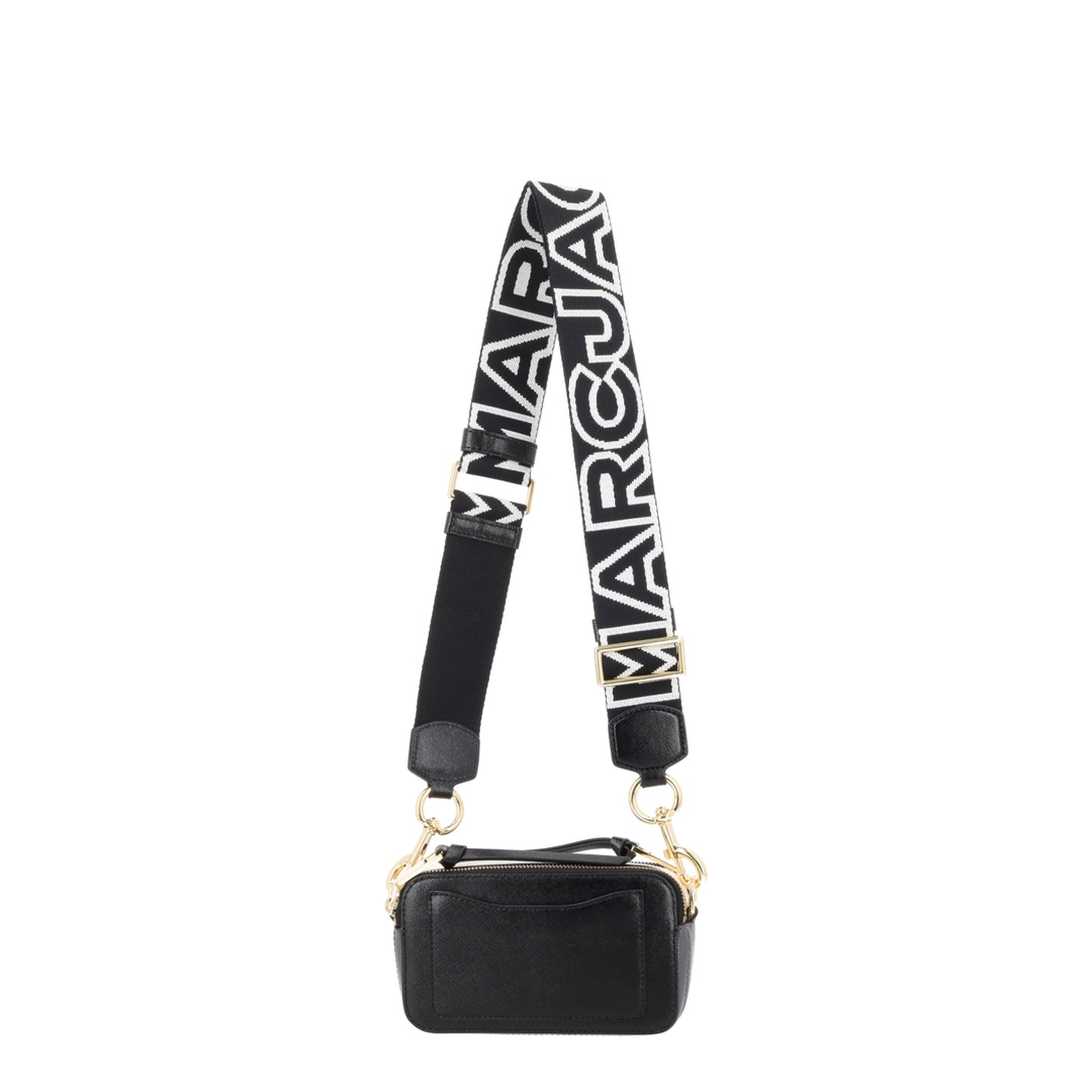 The Snapshot Saffiano Leather Crossbody Bag - BLACK/MULTI