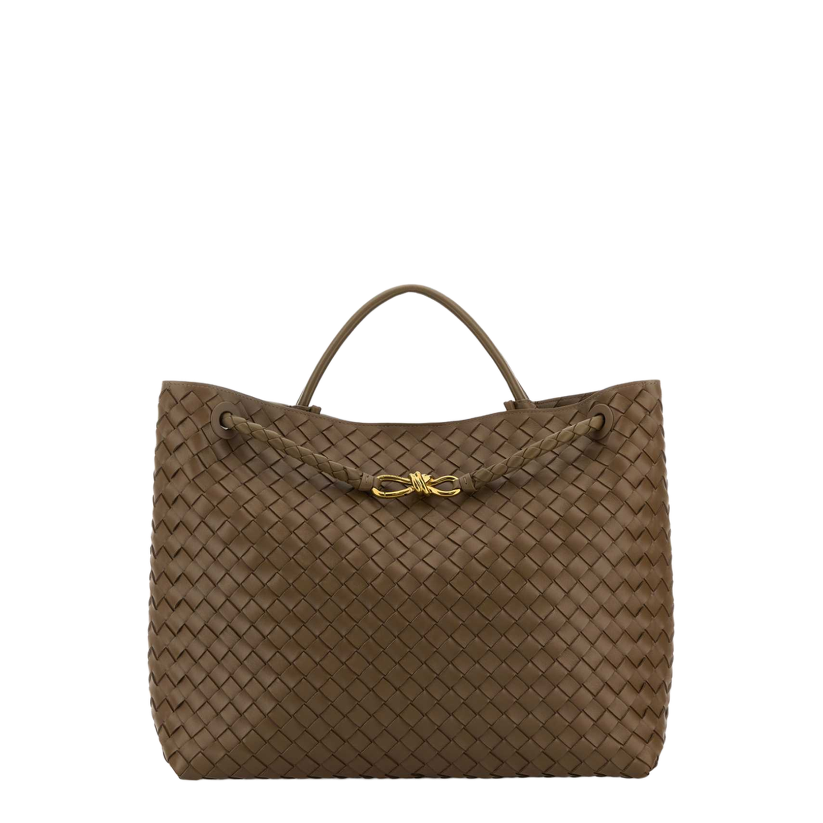 Brown Leather Big Andiamo Handbag
