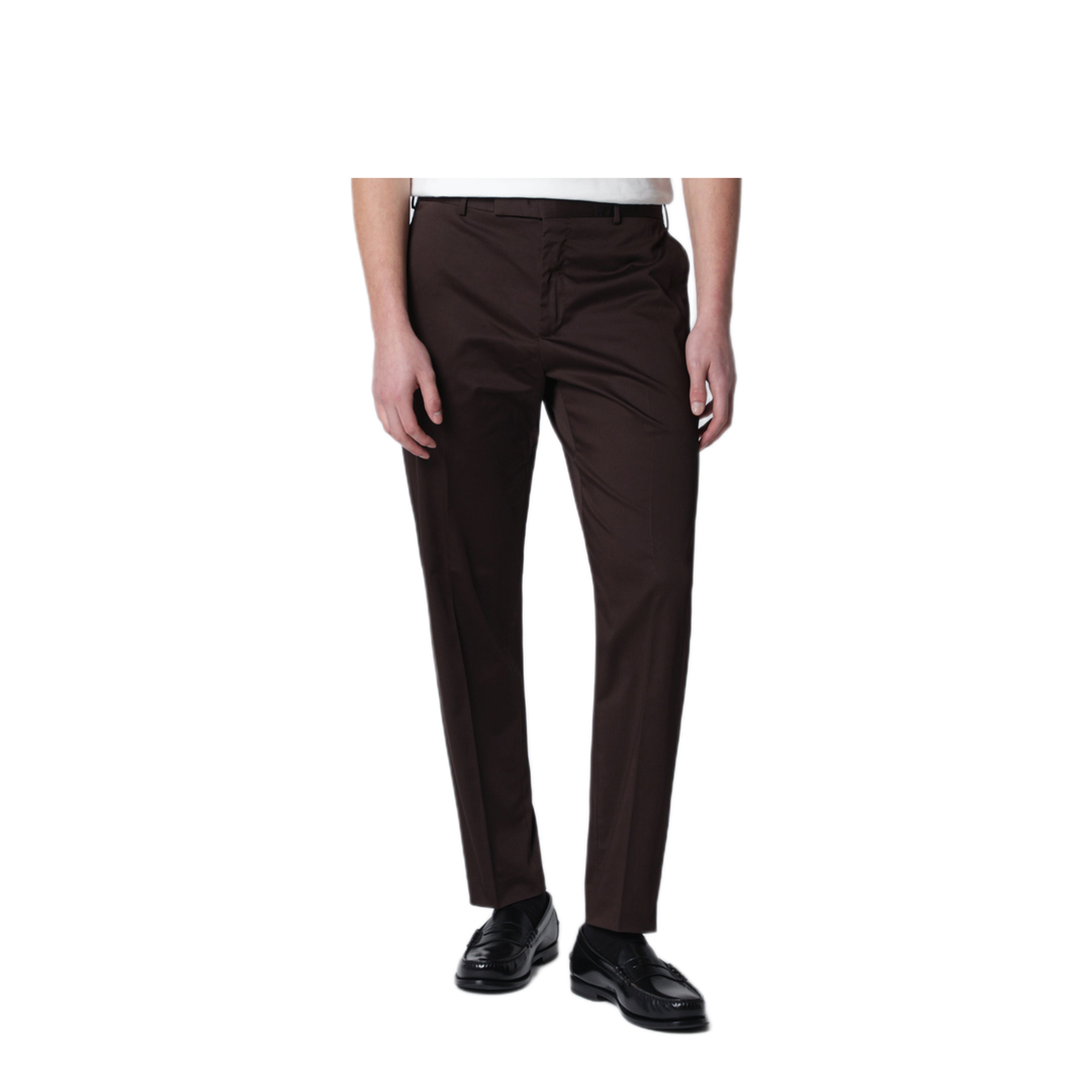 MAYFEYR - PT Torino - Brown Cotton Blend Trousers - CORSZ1Z00FWDNU680190