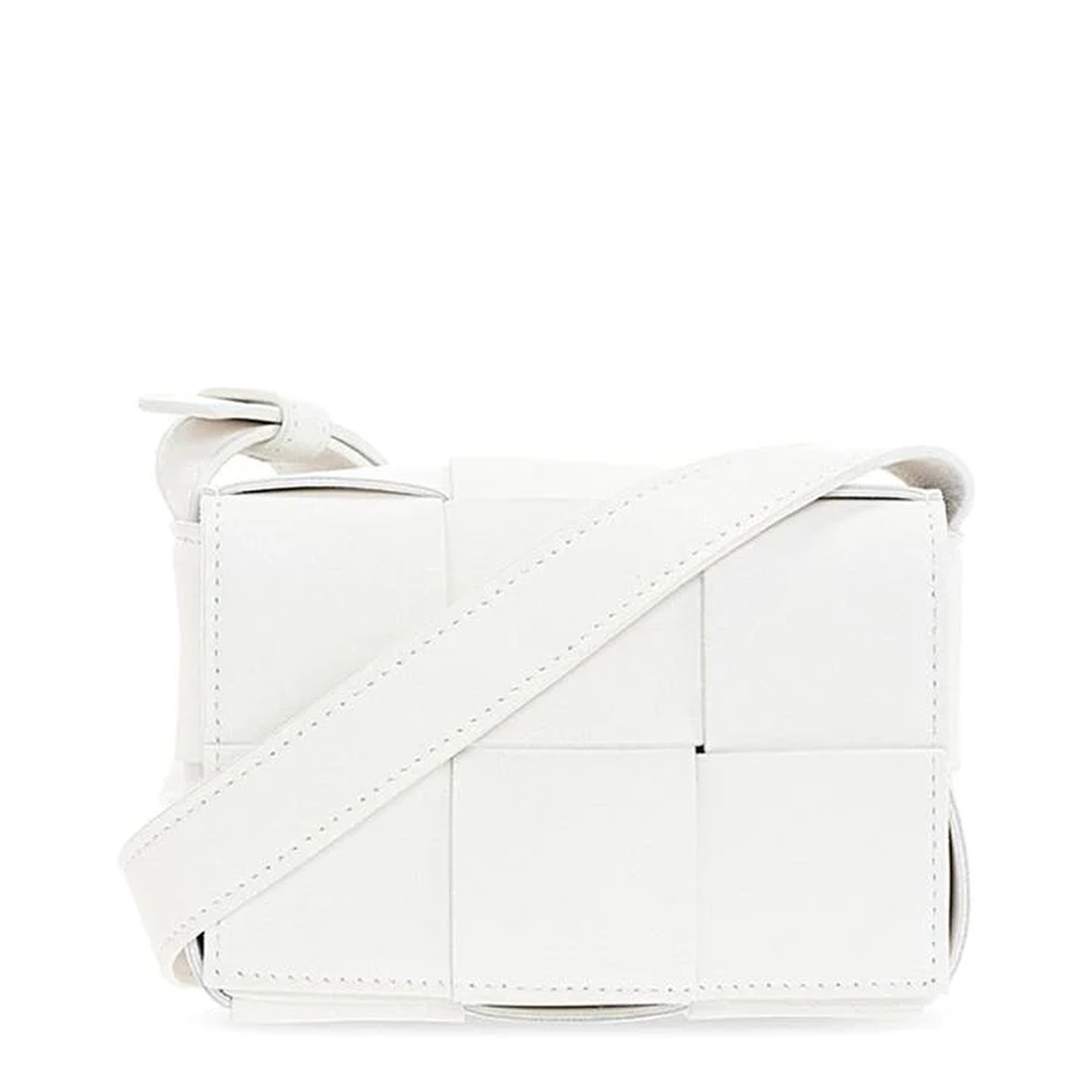 Cassette Mini Leather Crossbody Bags - White