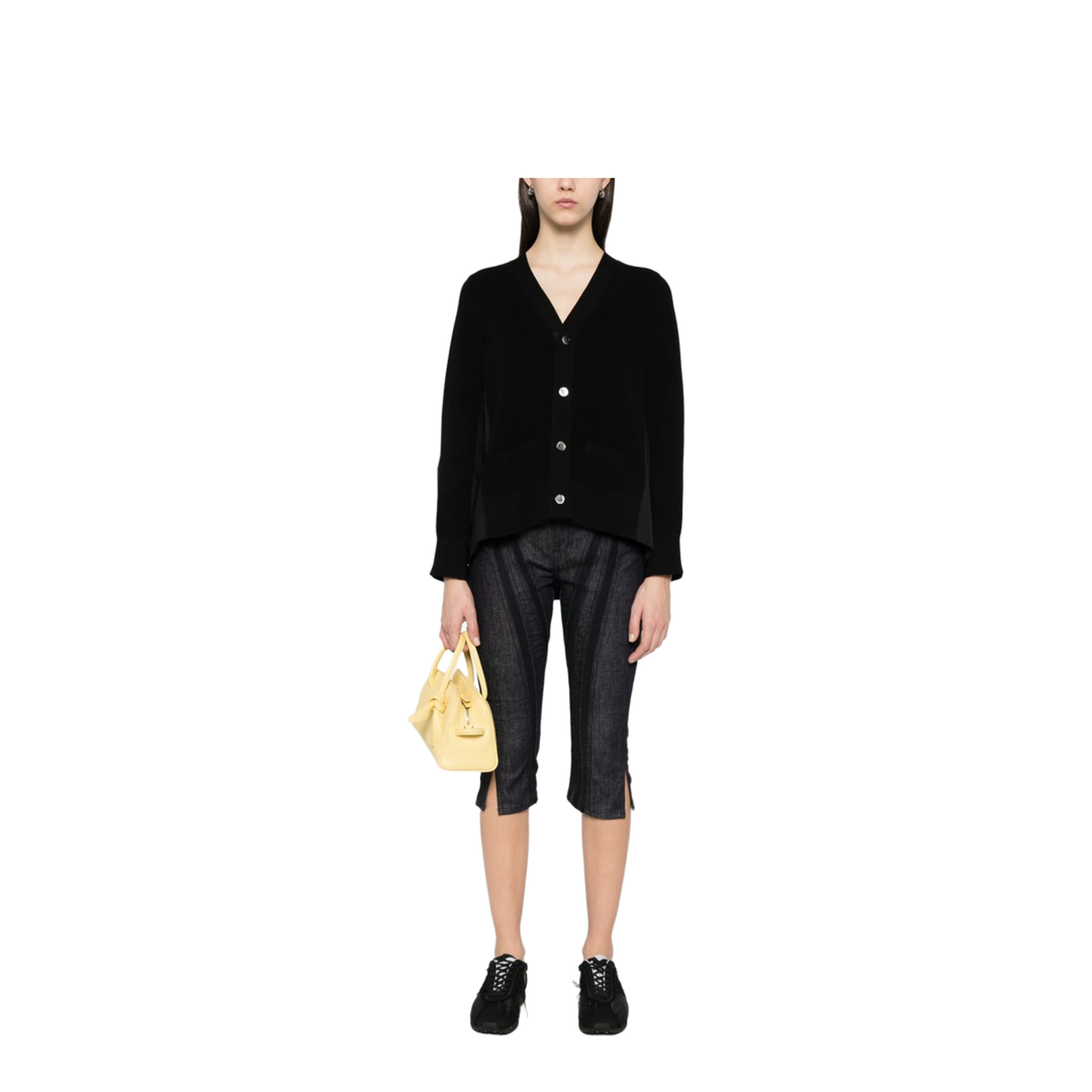 Cotton Knit x Cotton Poplin Cardigan