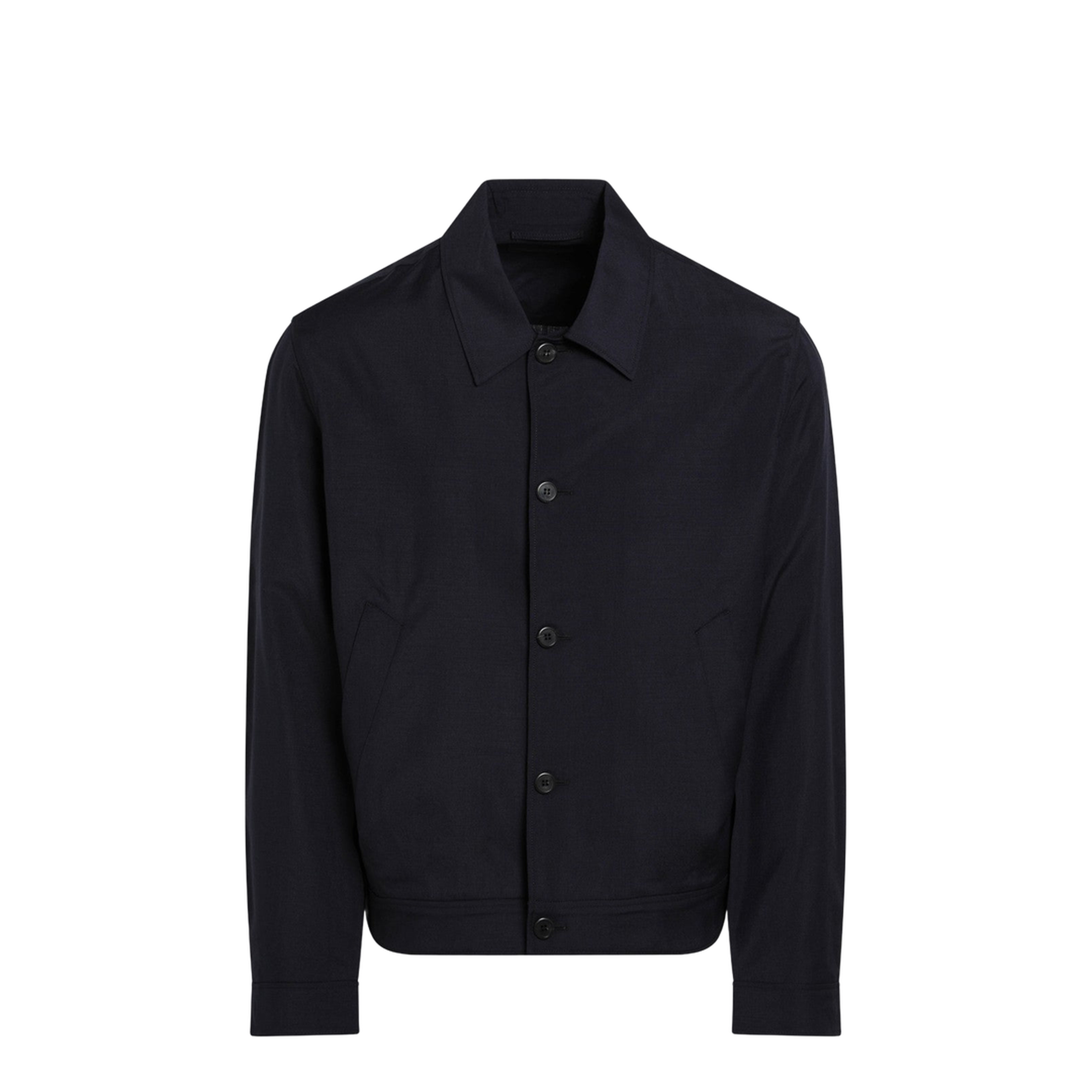 Blue Wool and Mohair Jacket