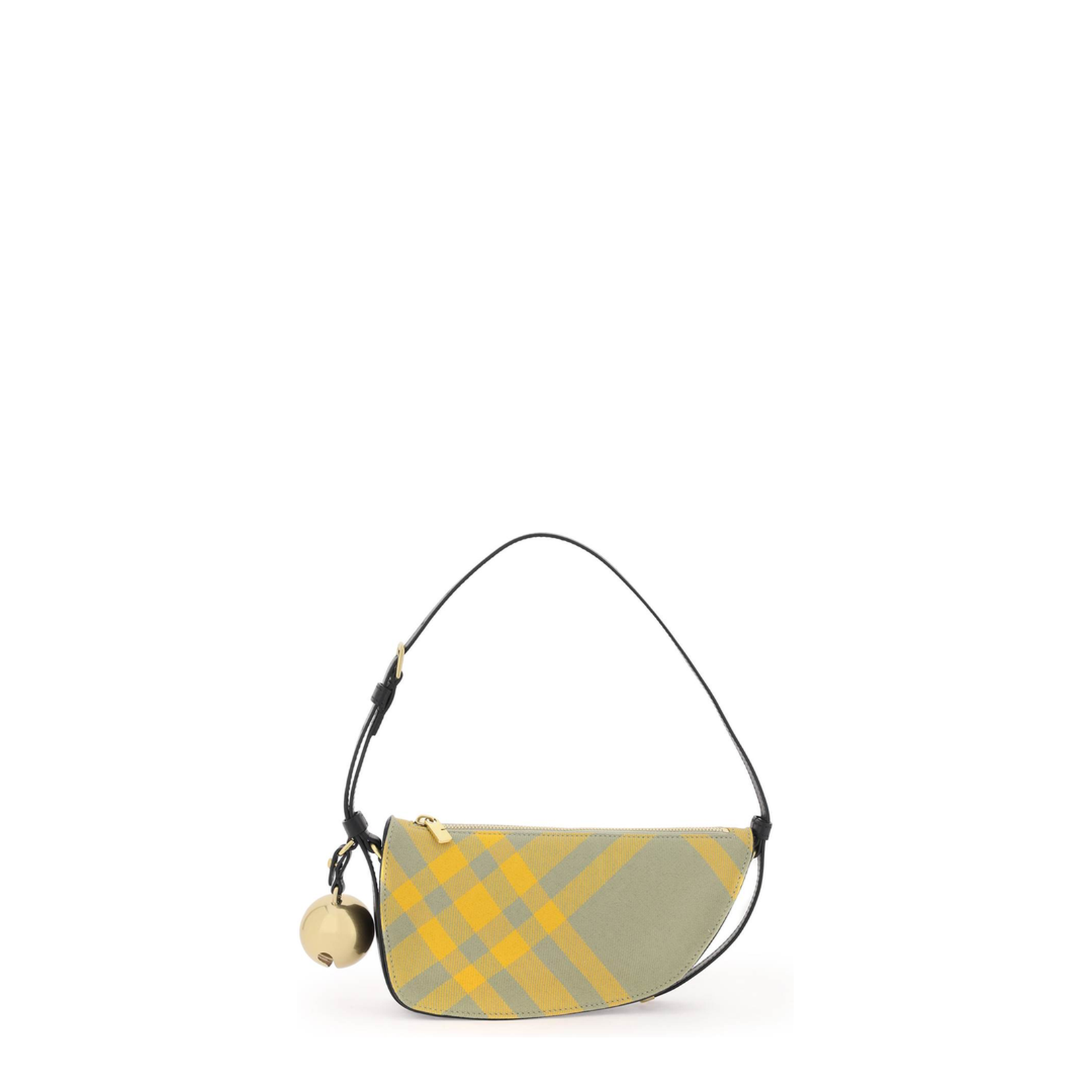 Embroidered Canvas Mini Shield Shoulder Bag